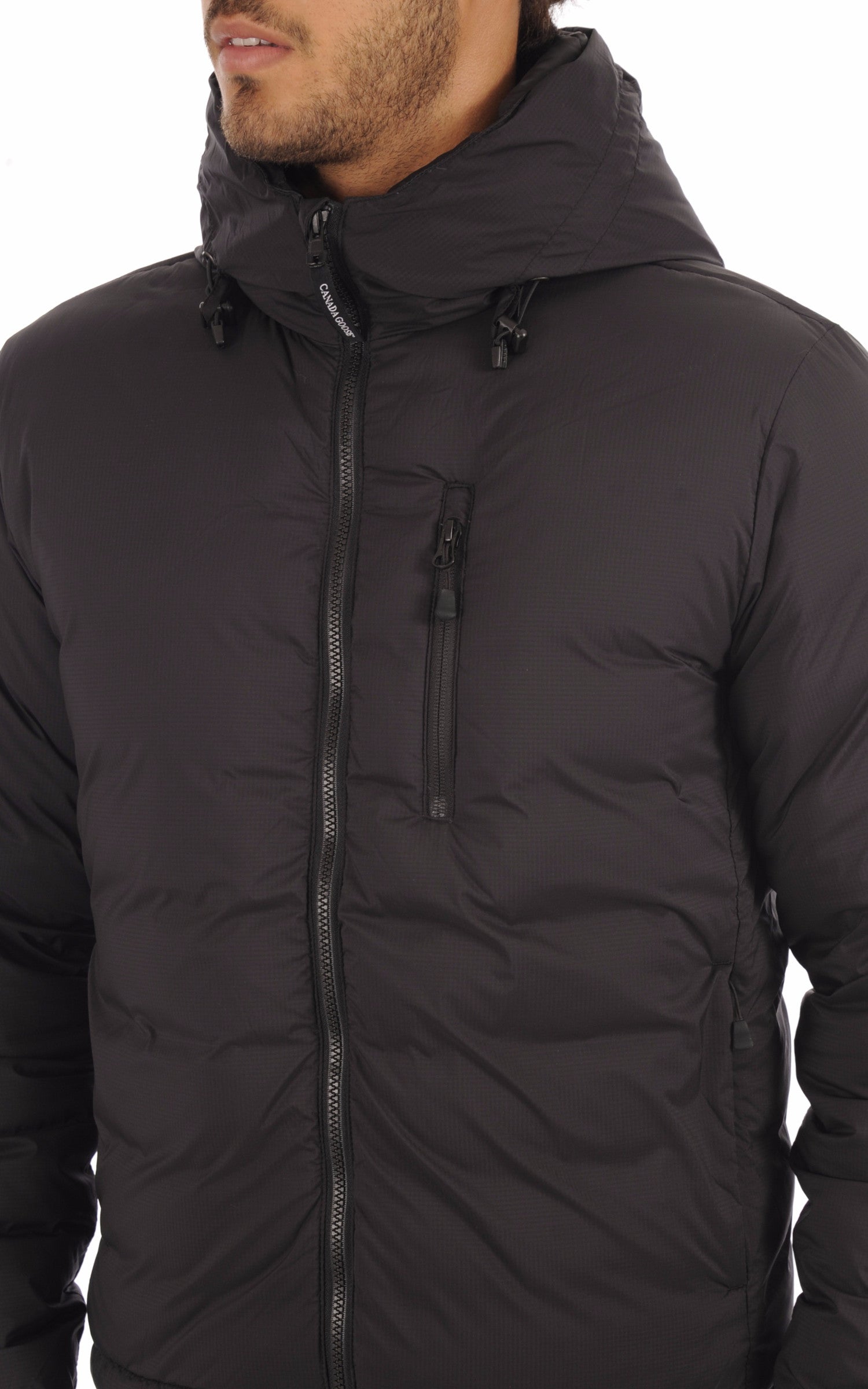 A "LODGE HOODY 5078M" Noir Canada Goose Bl Doudoune Homme details photo 5