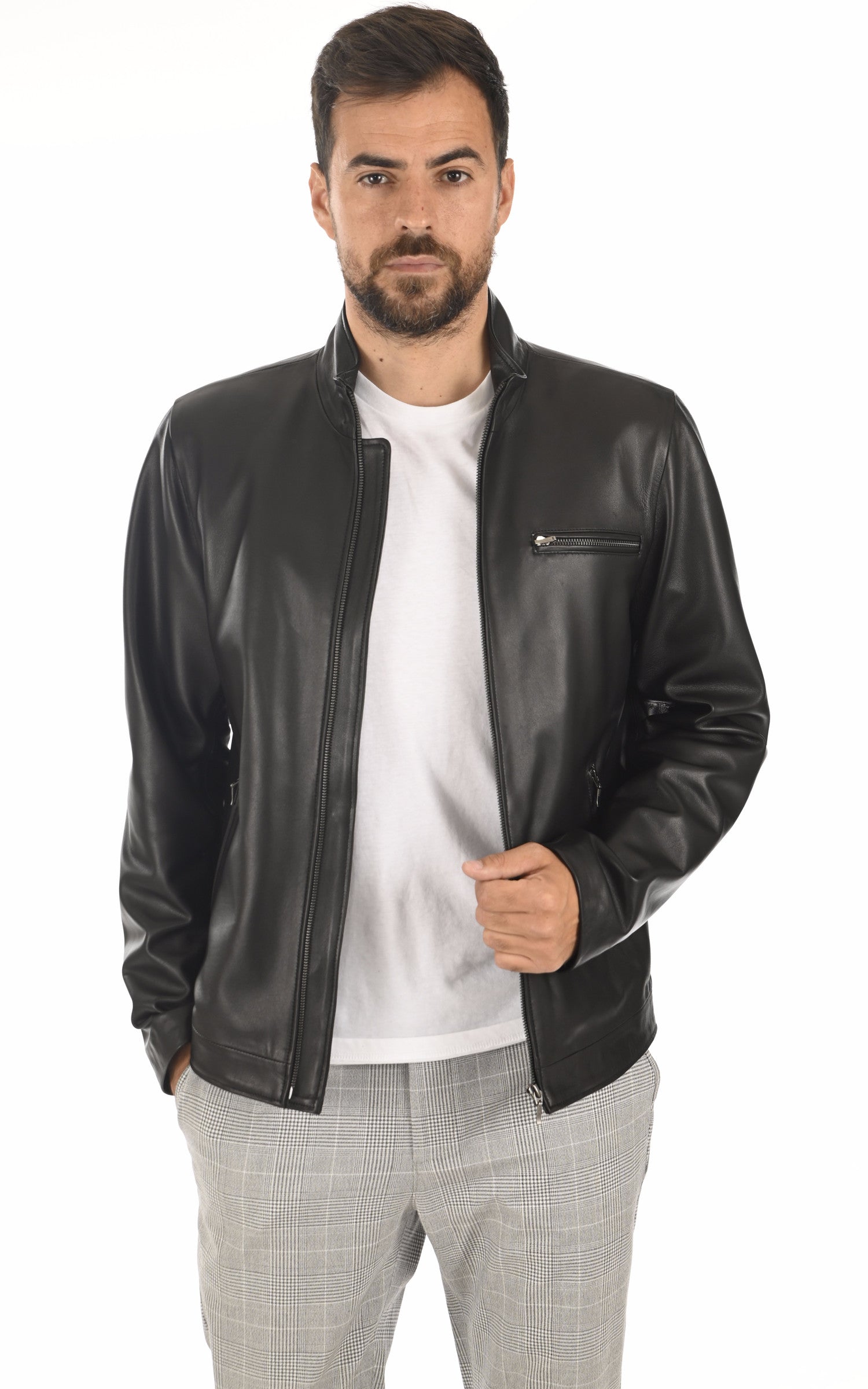 A "TRENDY" Noir La Canadienne Blouson Homme opened photo