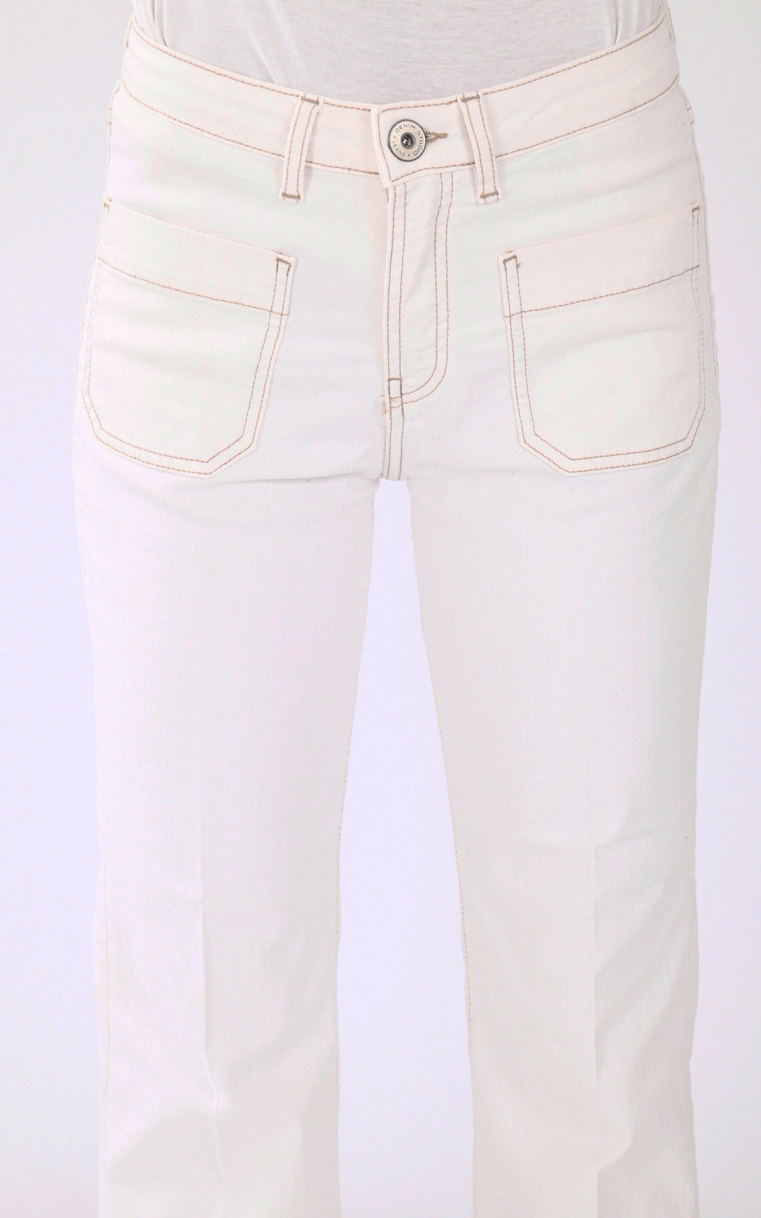 A "BELLA" Blanc Denim Studio Pantalon Femme opened photo