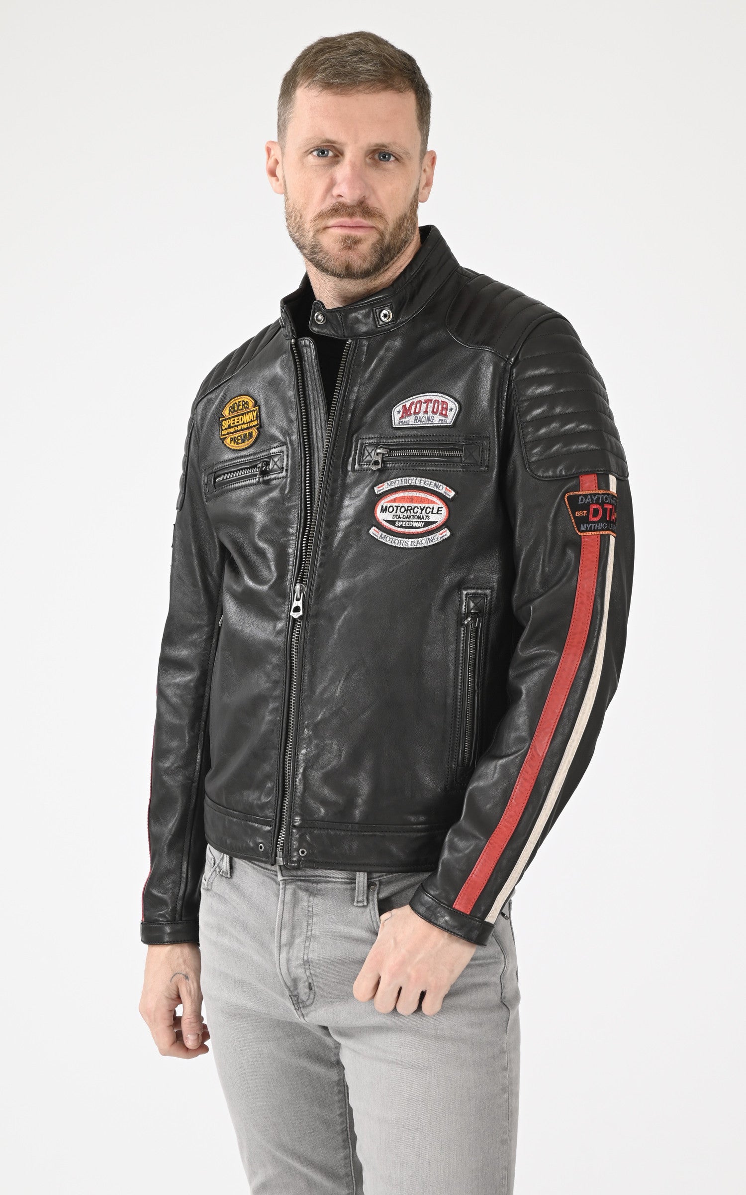 A "GASLY 103878" Noir Daytona 73 Blouson Homme closed photo