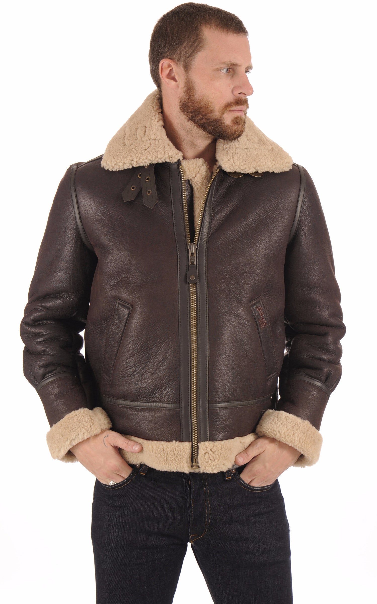 A "LC1259" Cordovan Schott Bombardier Homme closed photo 2