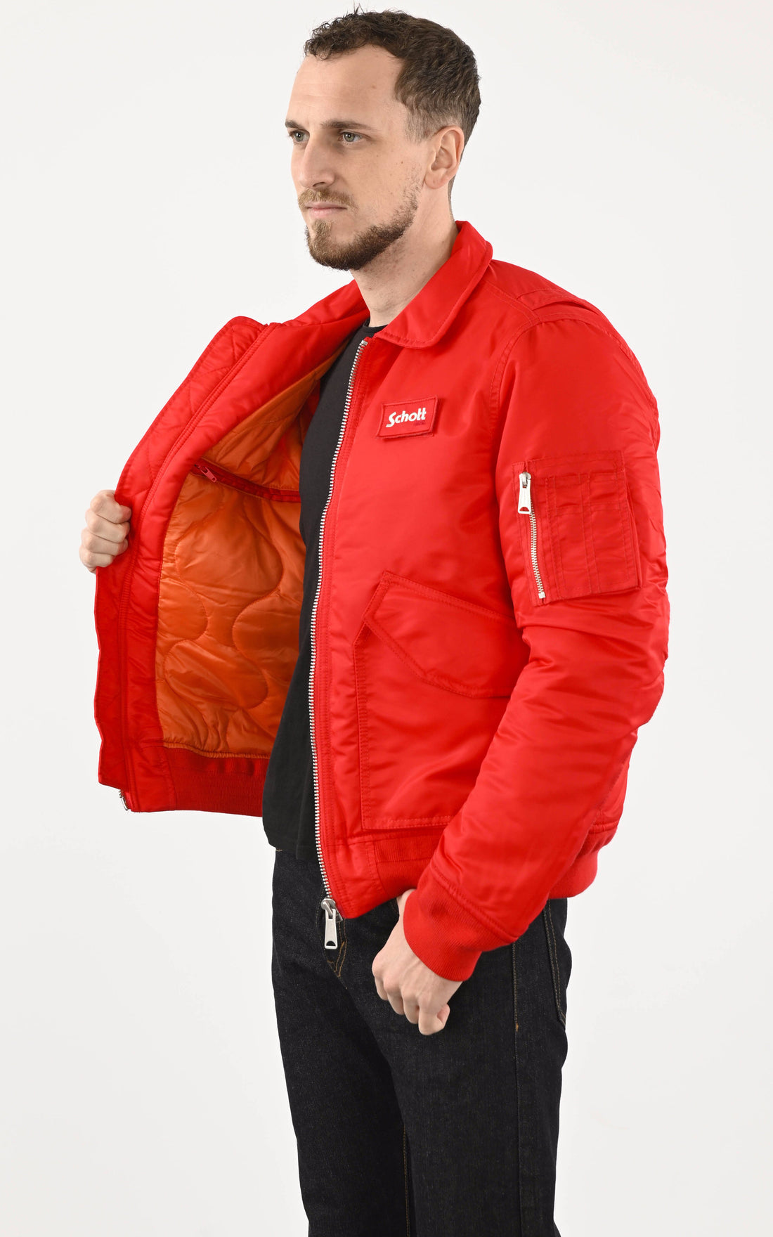 A "210100 RS" Rouge Schott Blouson Mixte closed photo