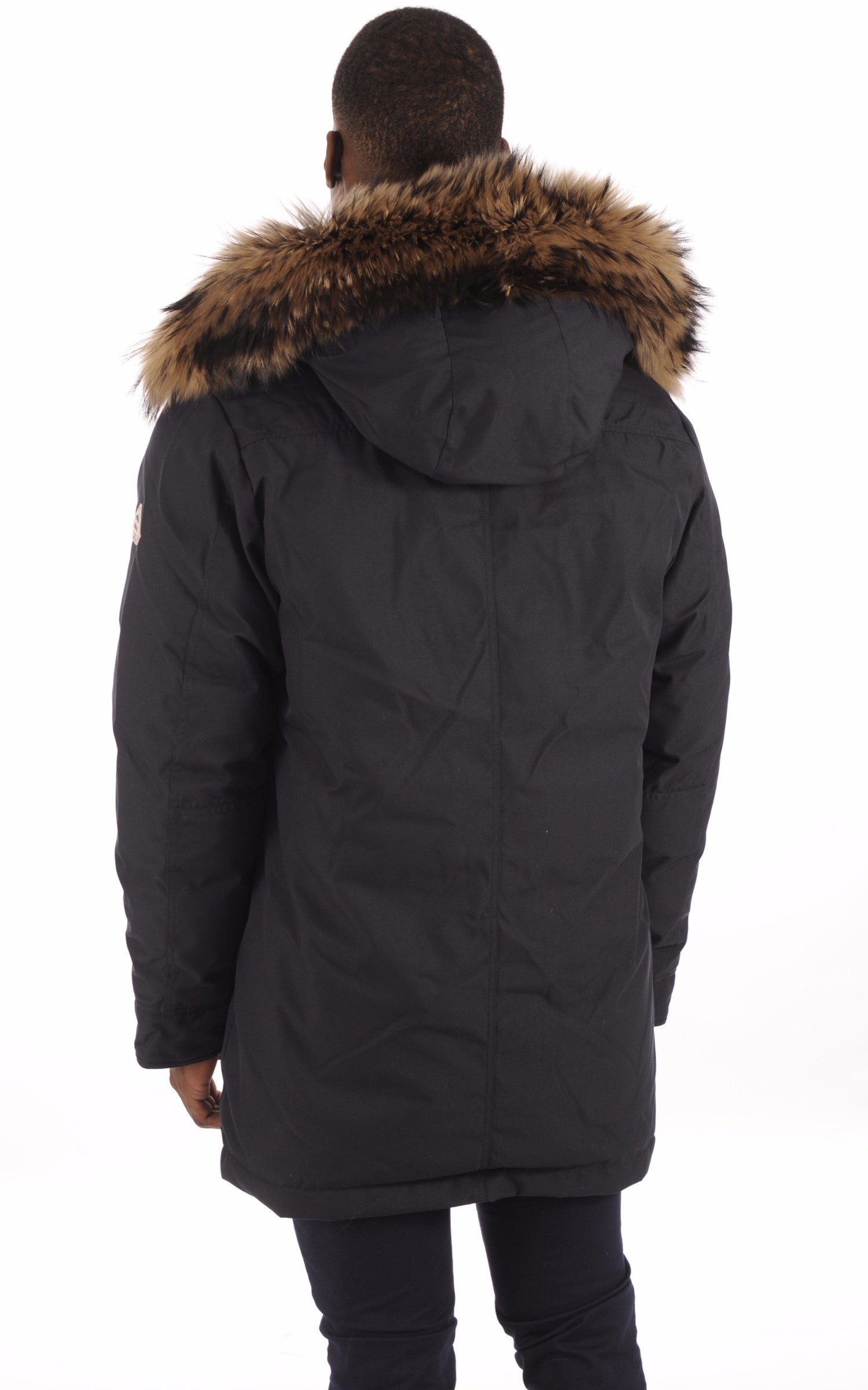 A "ANNECY FUR" Amiral Pyrenex 3/4 Doudoune Homme back photo