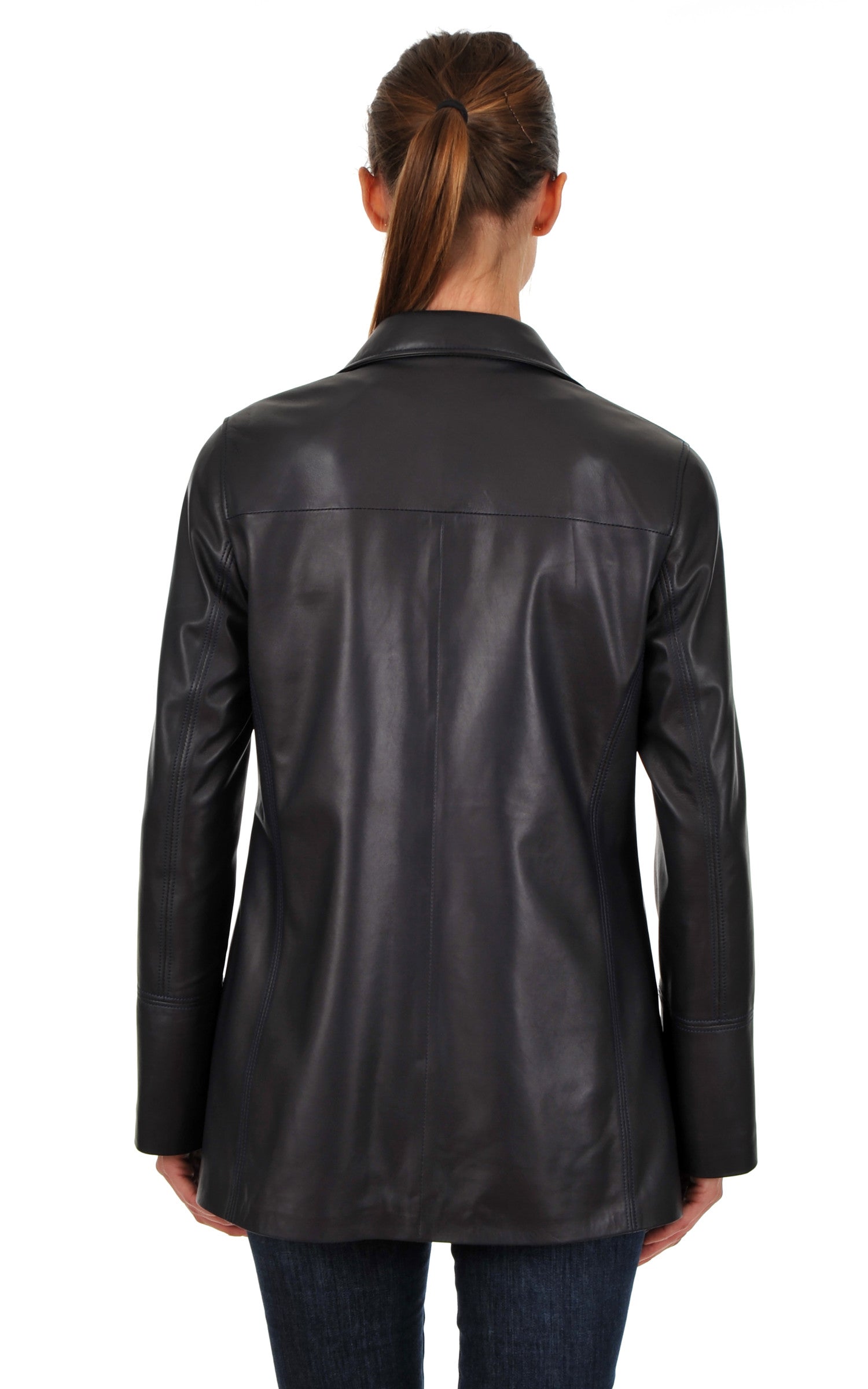 A "GLORIA" Bleu La Canadienne Veste Femme back photo