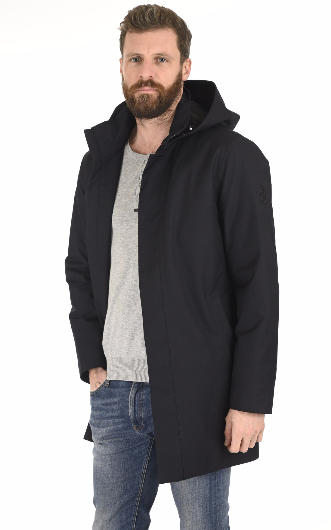 A "ROLAND-R" Navy Mackage 3/4 Homme opened photo