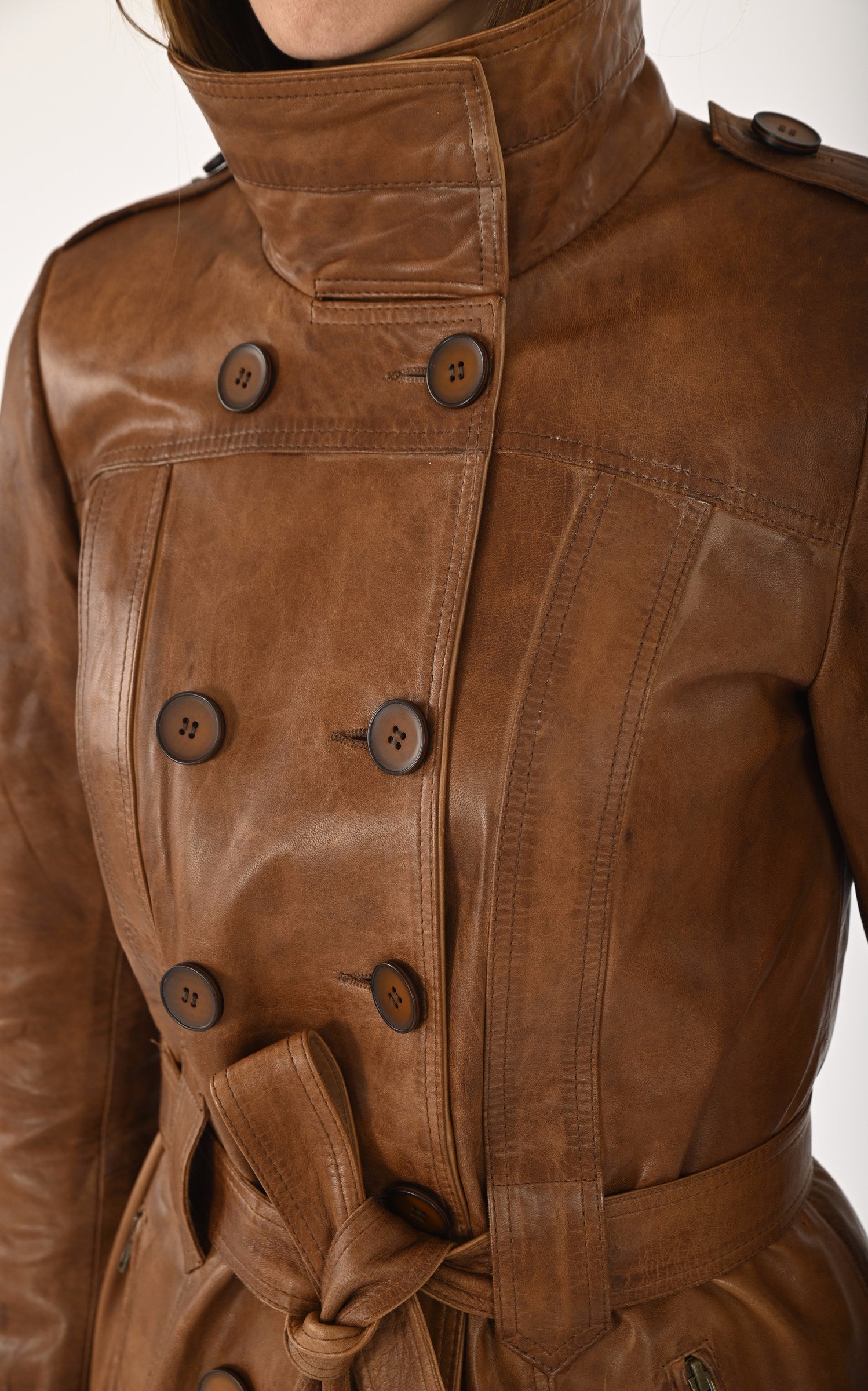 A "6213 CANA" Cognac La Canadienne Veste Femme details photo