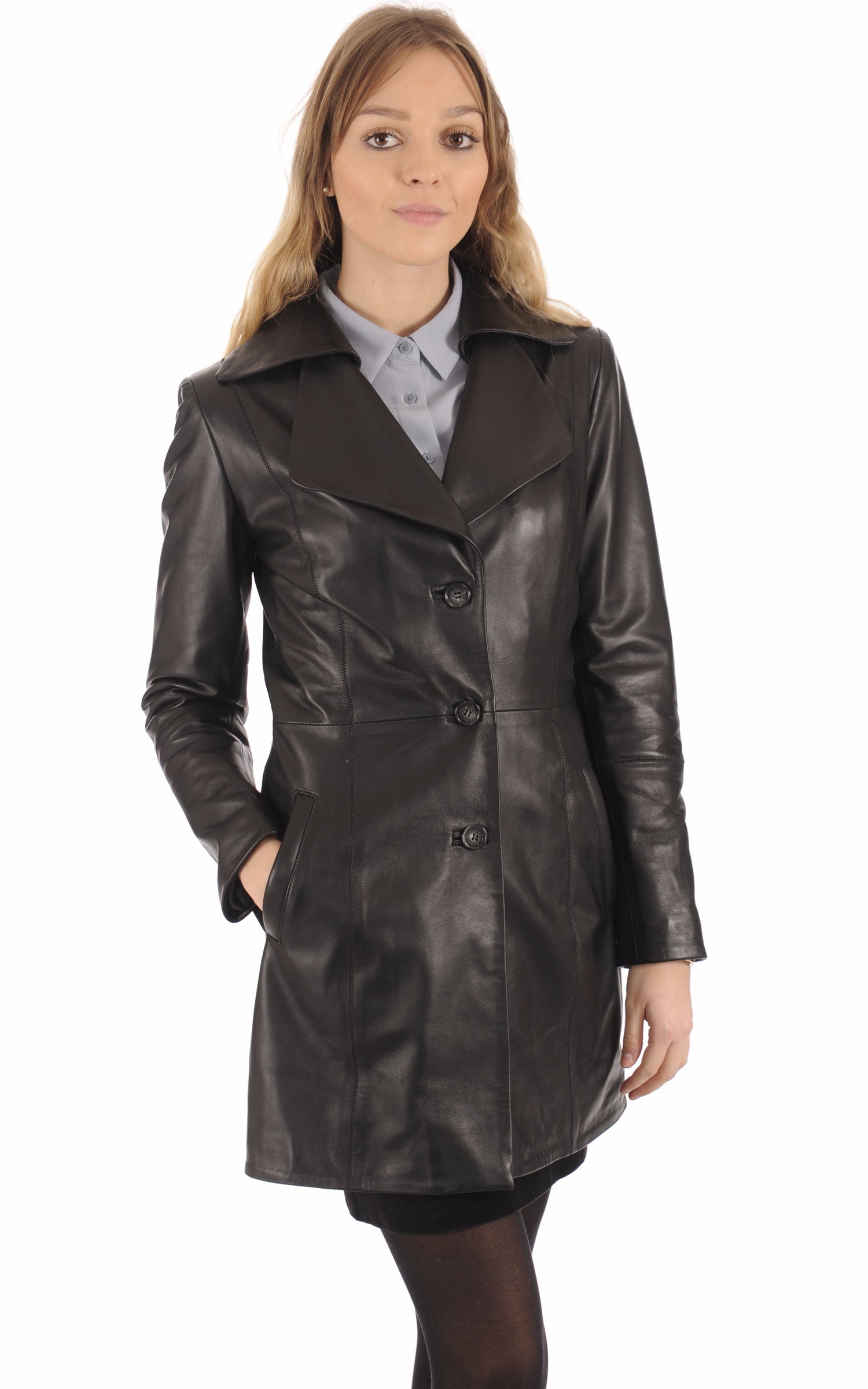 A "LOLA" Noir La Canadienne 3/4 Femme closed photo 2