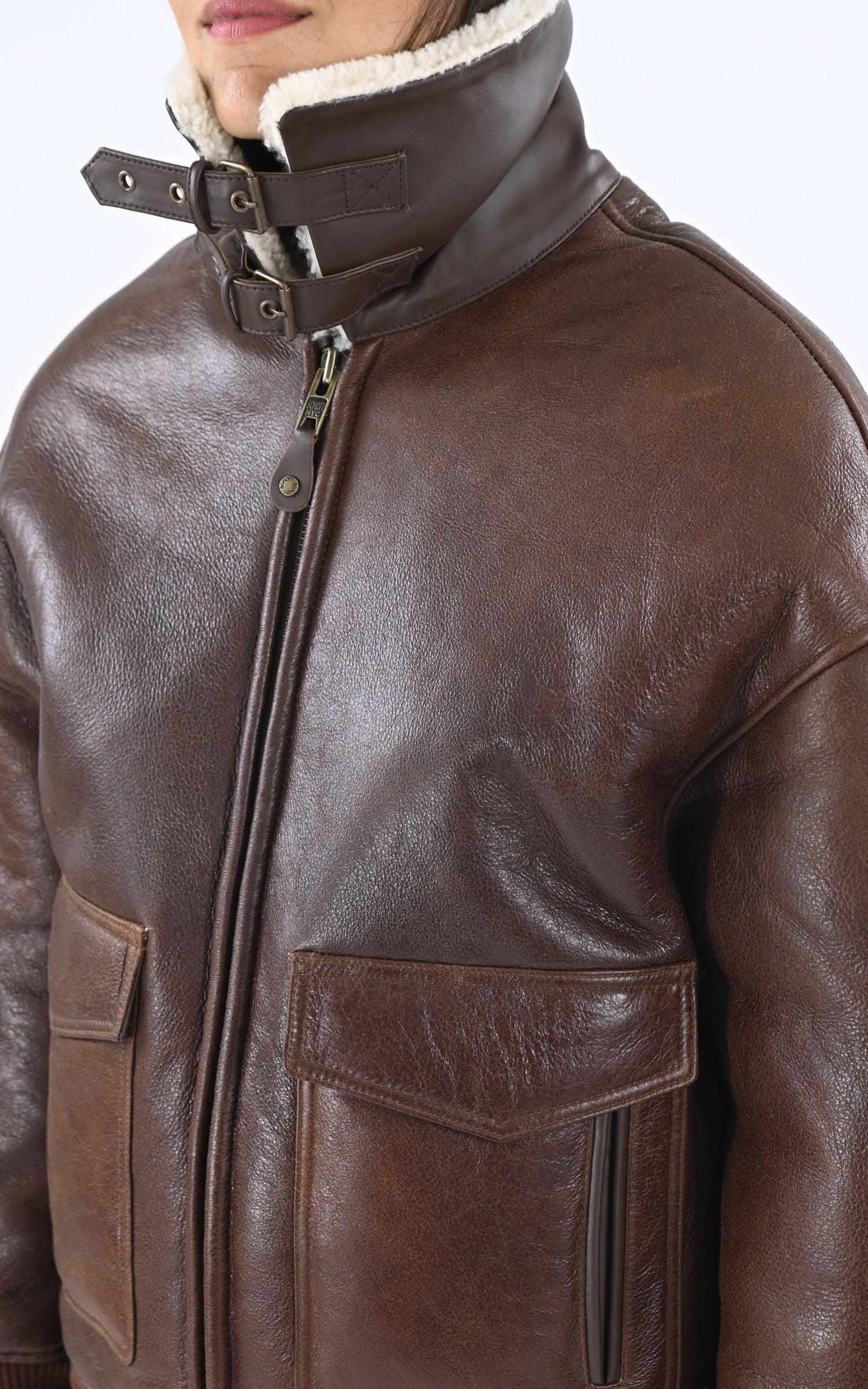 A "LCW ELISA" Mocca Schott Pilote Femme details photo