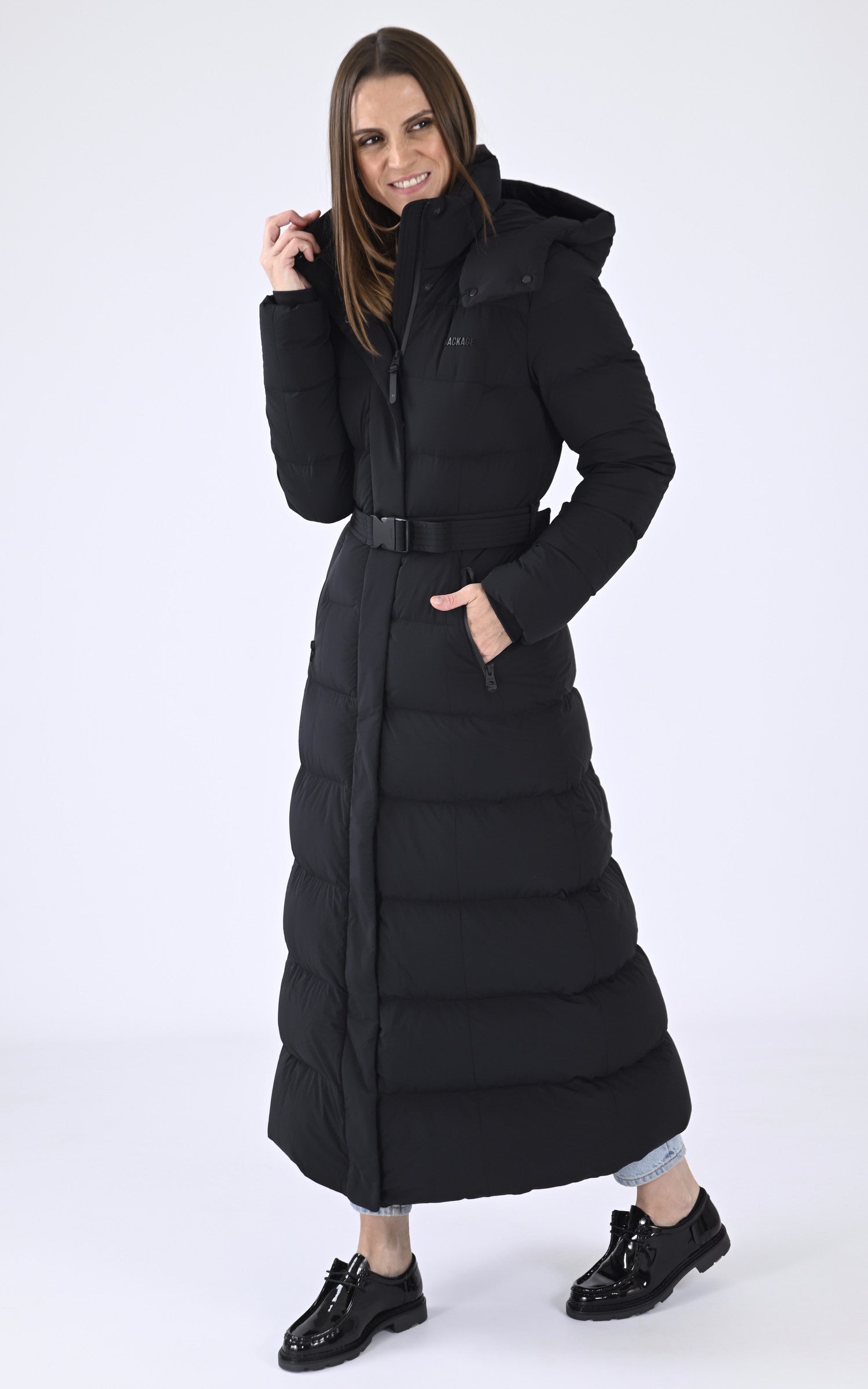 A "CALINA-CITY" Noir Mackage 7/8 Doudoune Femme closed photo