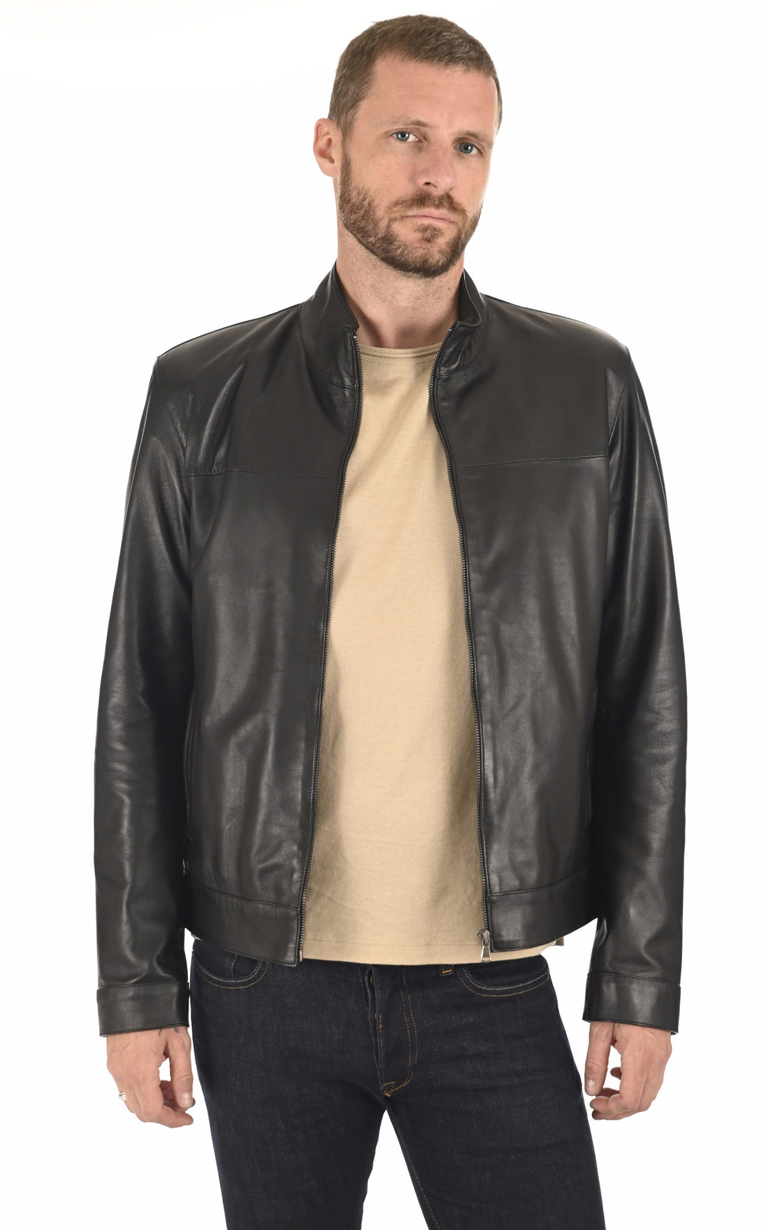 A "MILOS" Noir La Canadienne Blouson Homme closed photo