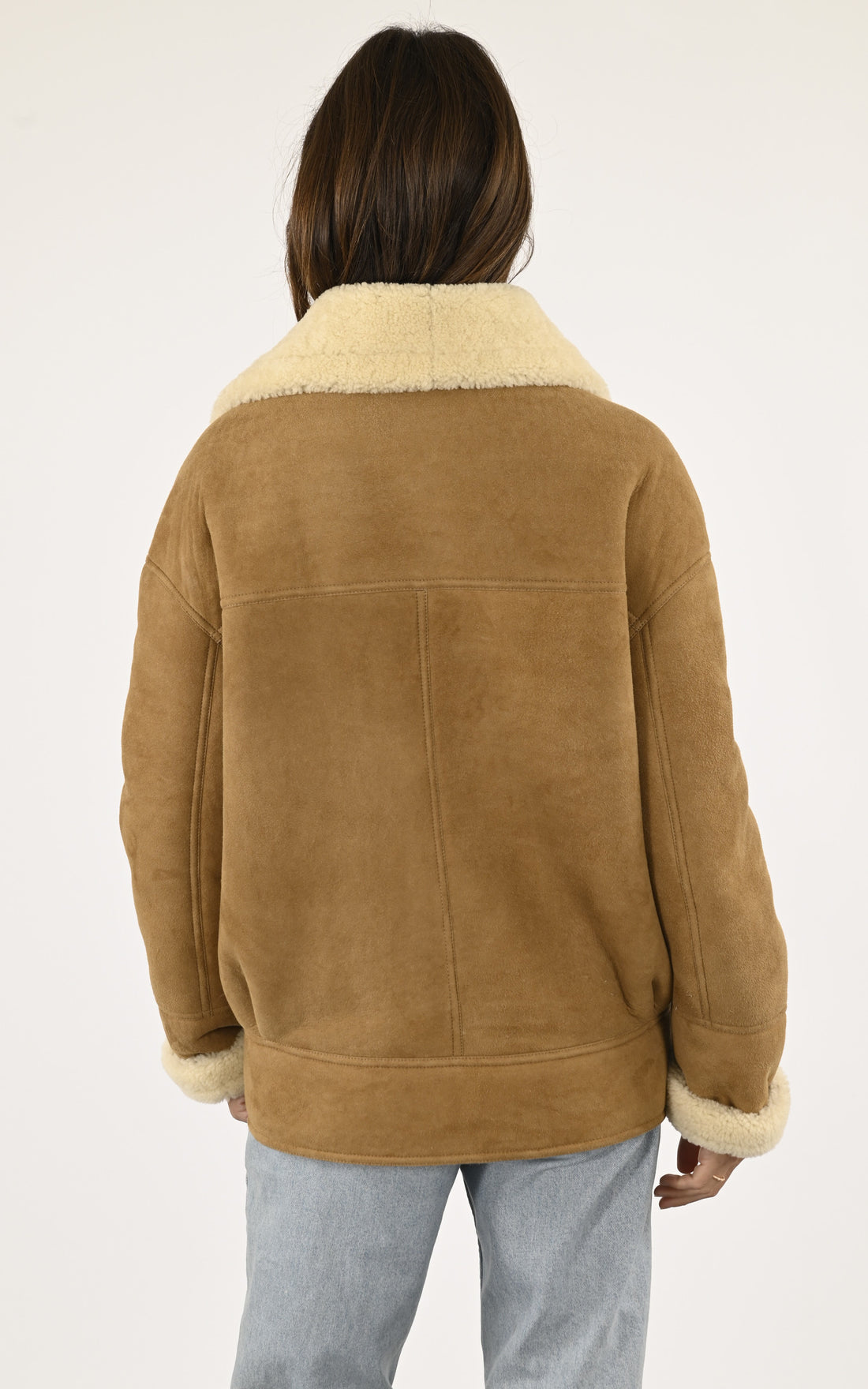 A "CORALIE" Camel La Canadienne Veste Femme closed photo