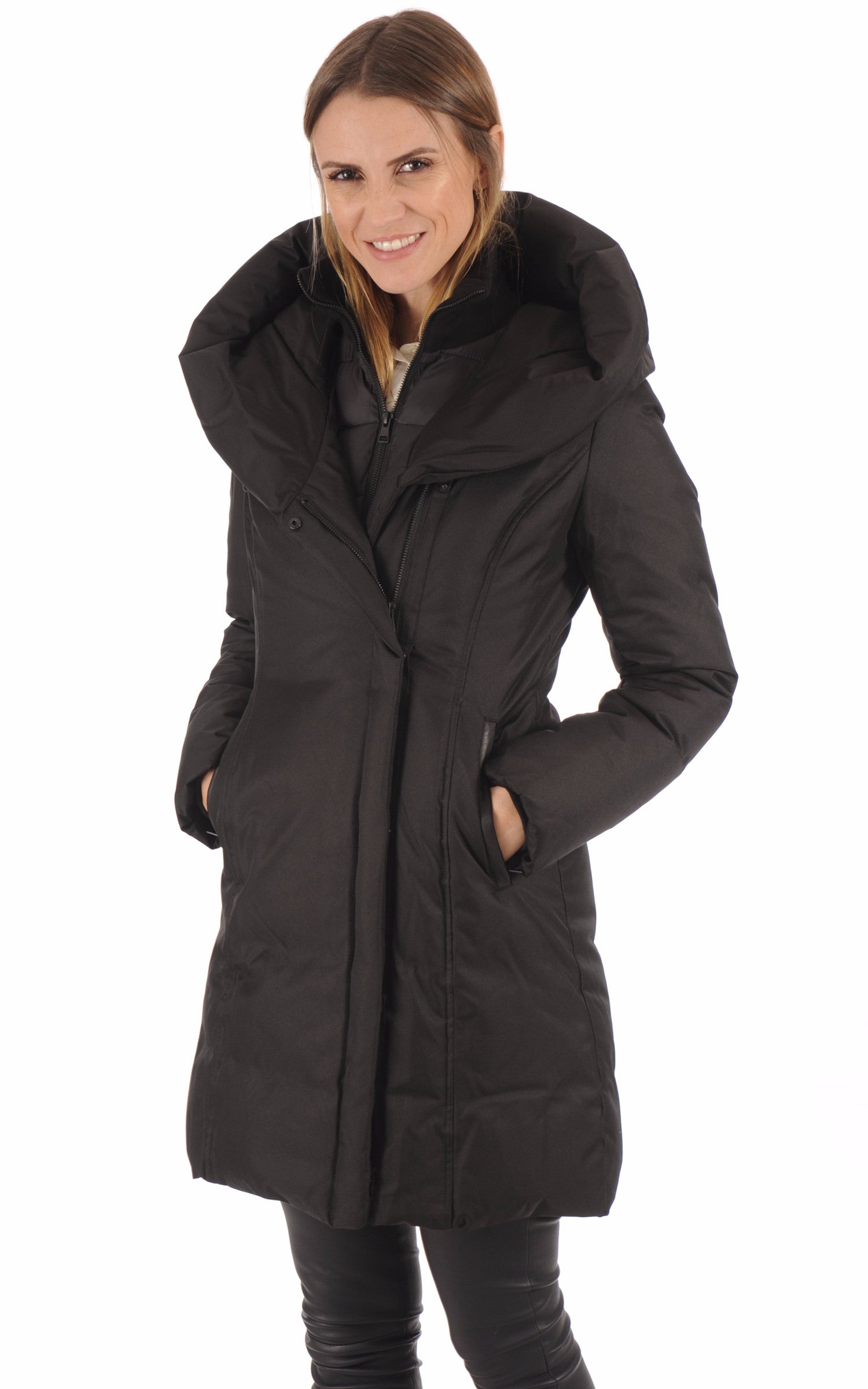 A "CAMELIA-C" Noir Soia & Kyo 3/4 Doudoune Femme closed photo 2