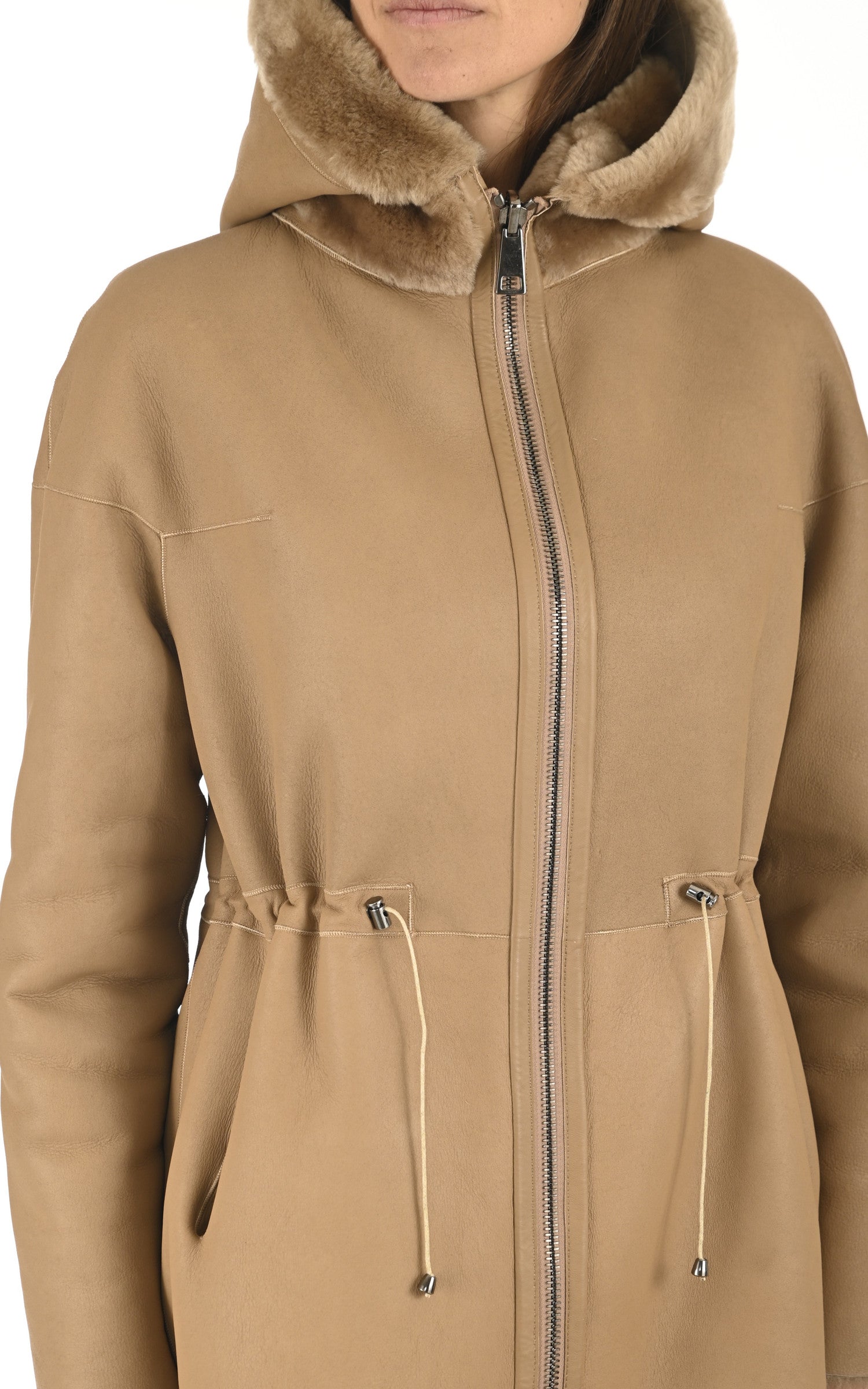 A "L010 M0220" Caramel Suprema Parka Femme details photo