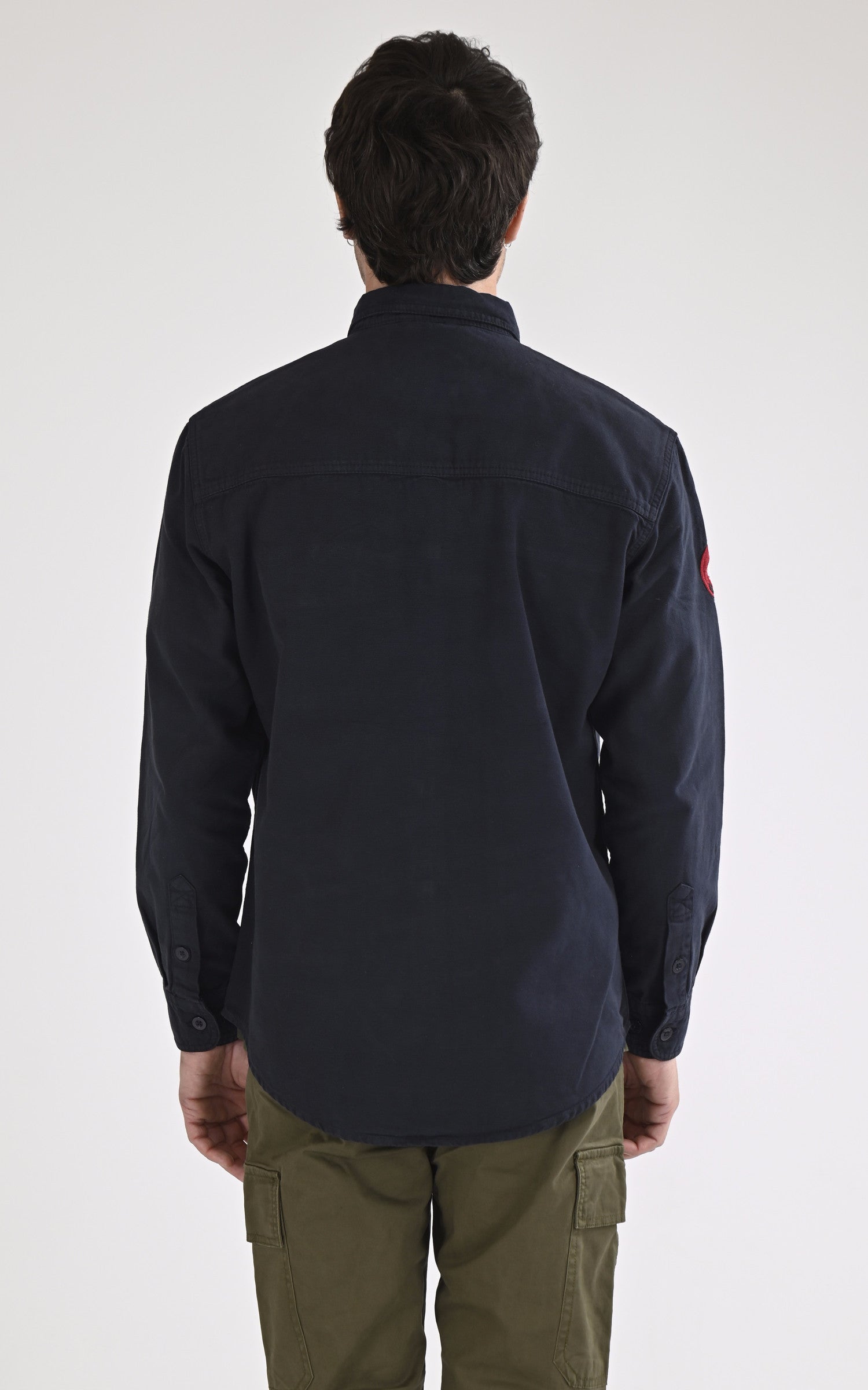 A "KING AIR MN 103945" Bleu Marine Marine Nationale Chemise Homme back photo