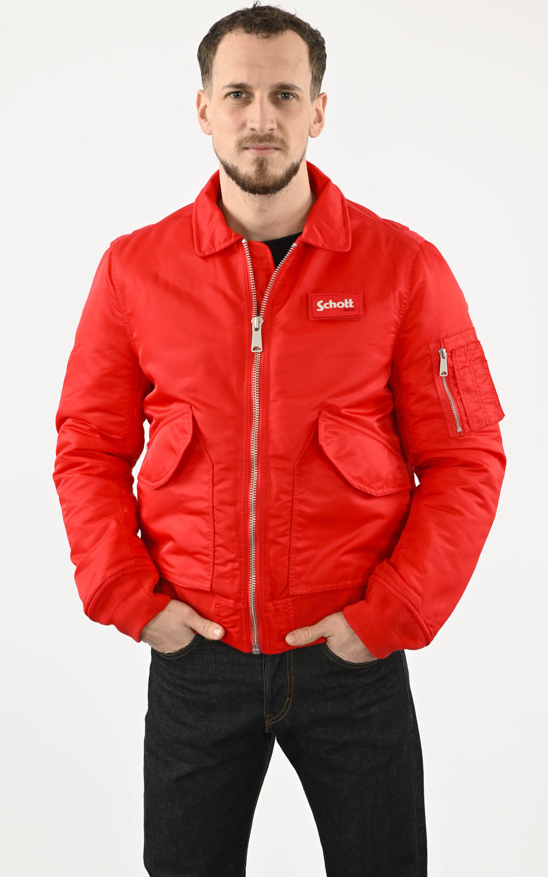 A "210100 RS" Rouge Schott Blouson Mixte closed photo