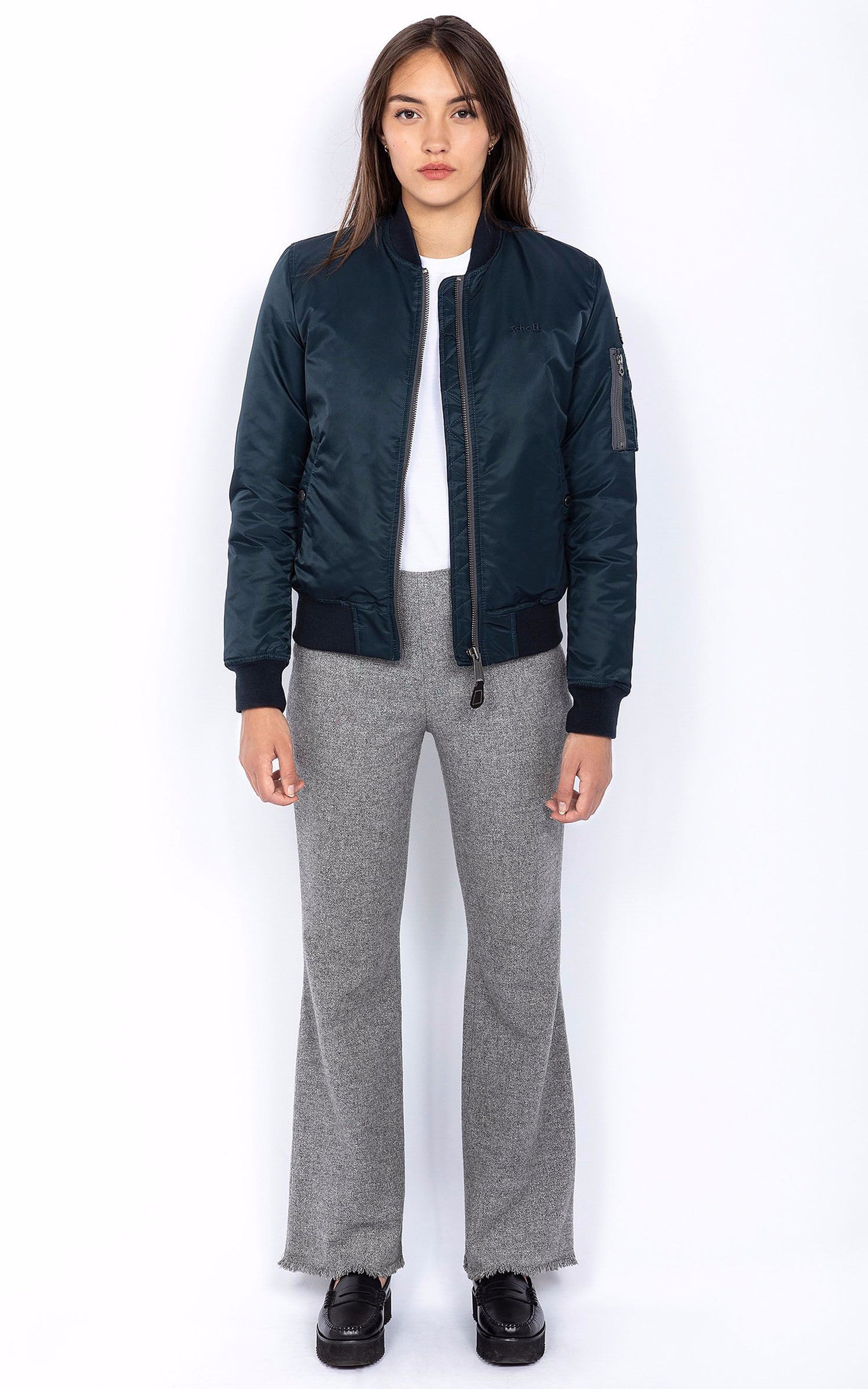 A "AIRFORCEWRS" Navy Schott Blouson Femme interior photo 3