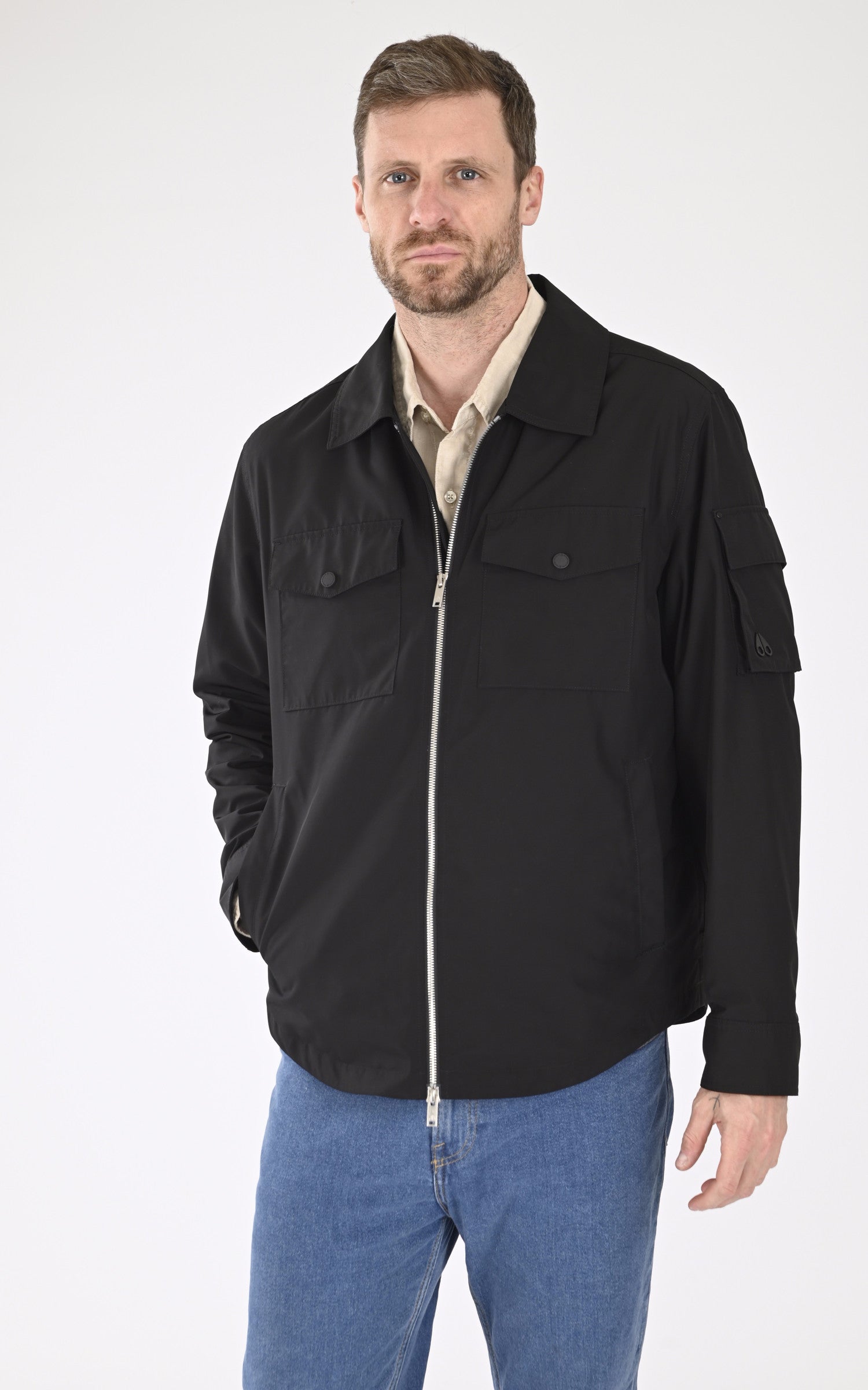 A "CHARLESBOURG JKT M15MJ142" Noir Moose Knuckles Veste Homme closed photo
