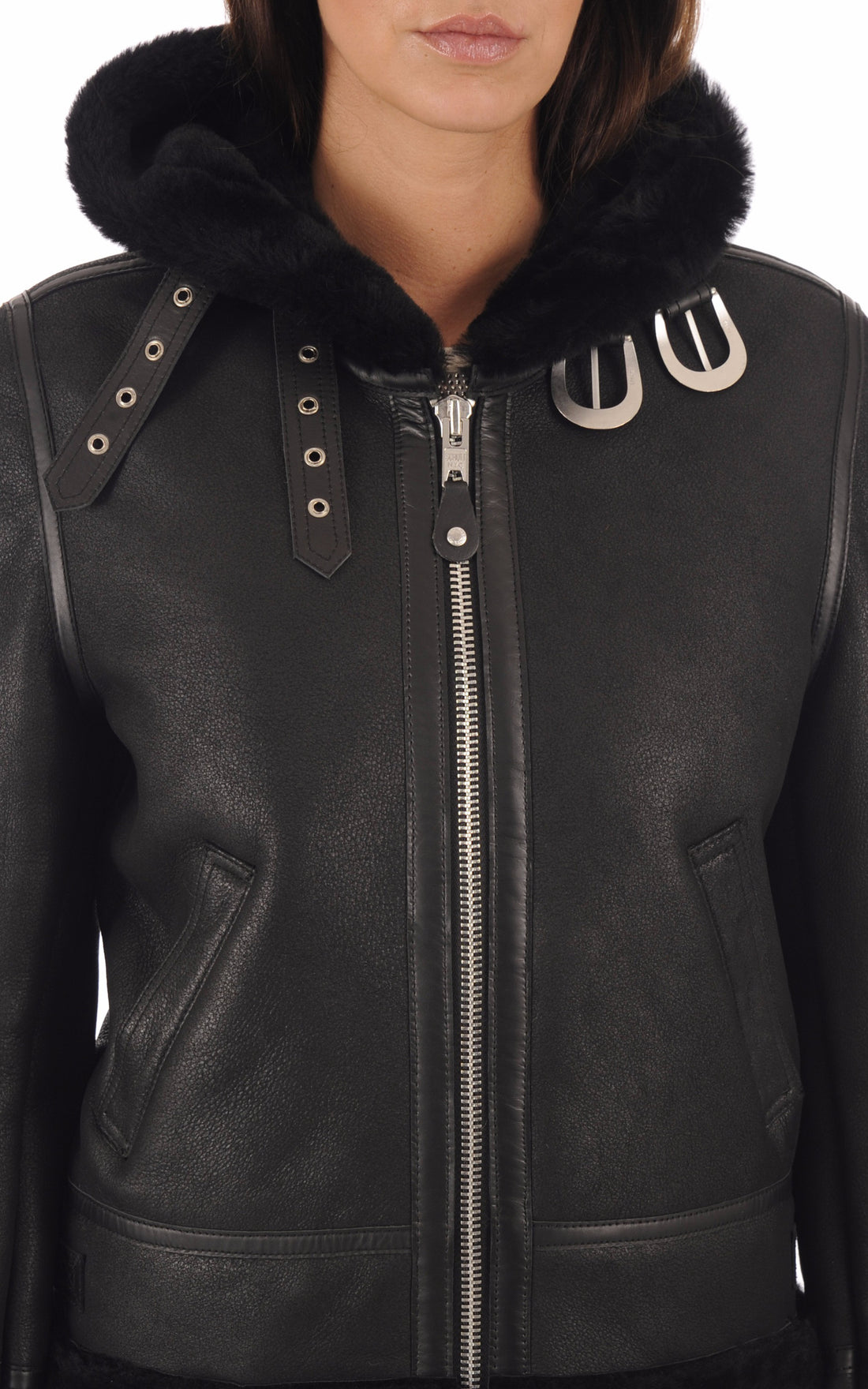 A "LCW1257H" Noir Schott Bombardier Femme opened photo