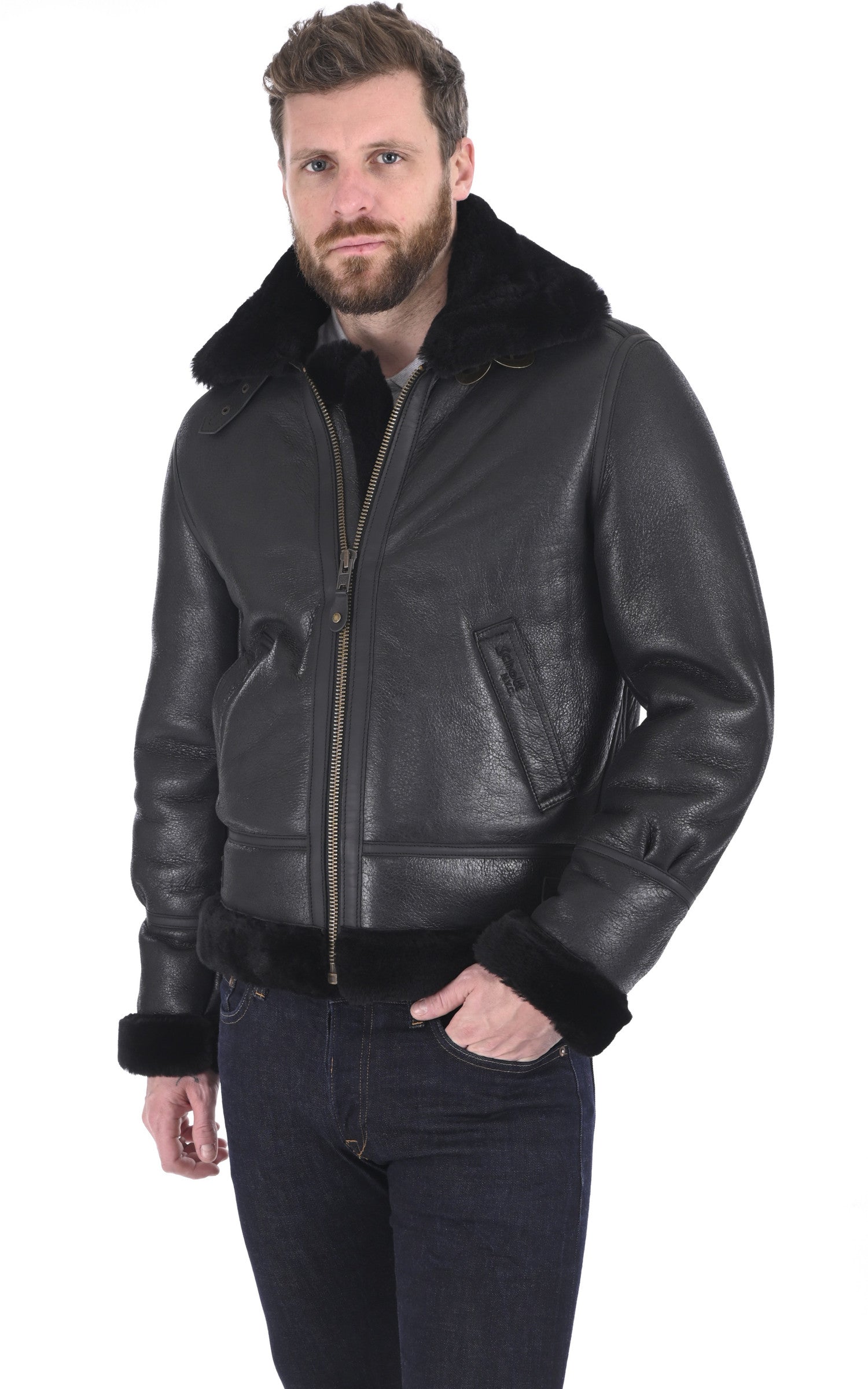 A "LC1259" Noir Schott Bombardier Homme closed photo