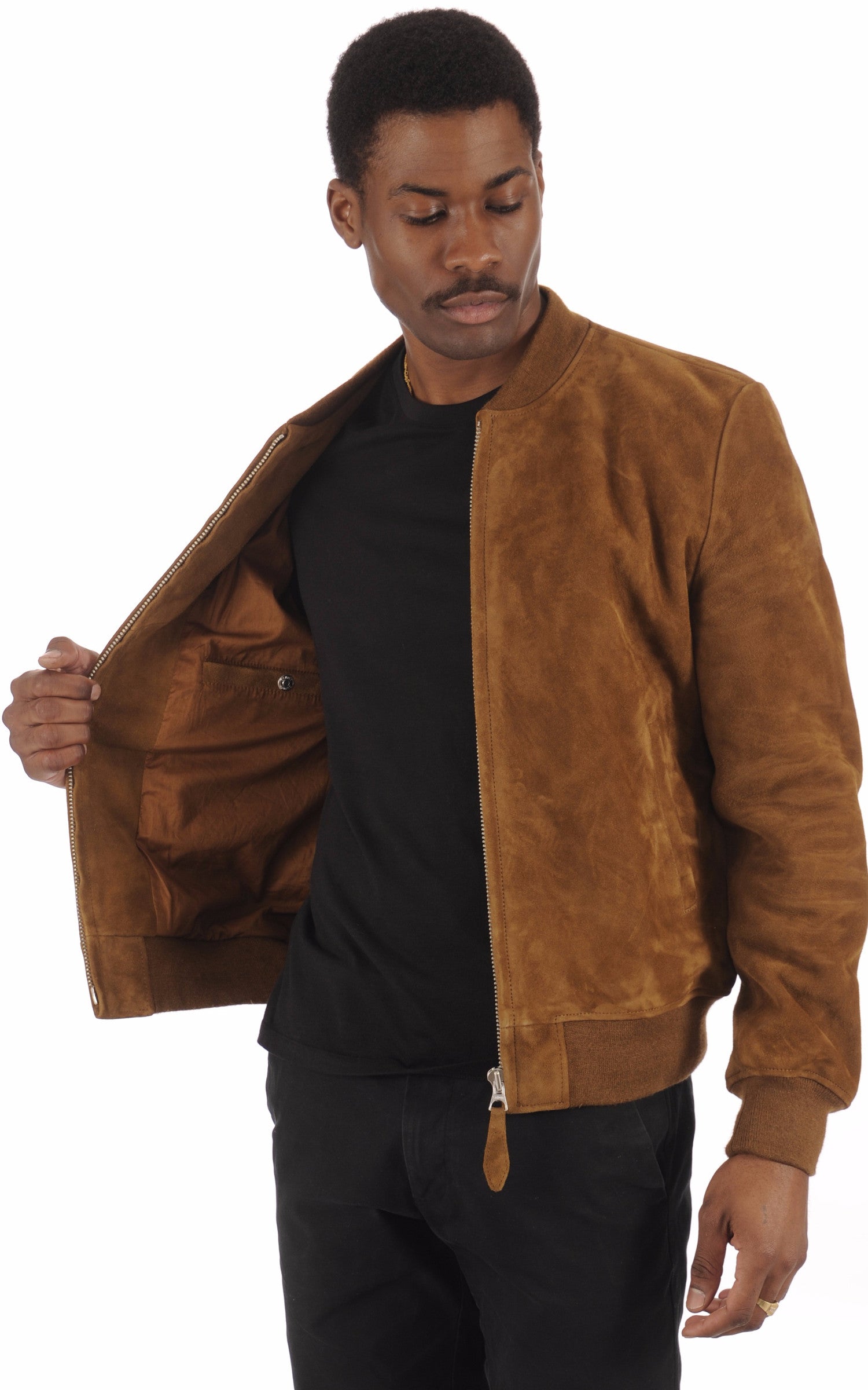 A "LC300" Camel Schott Blouson Homme interior photo