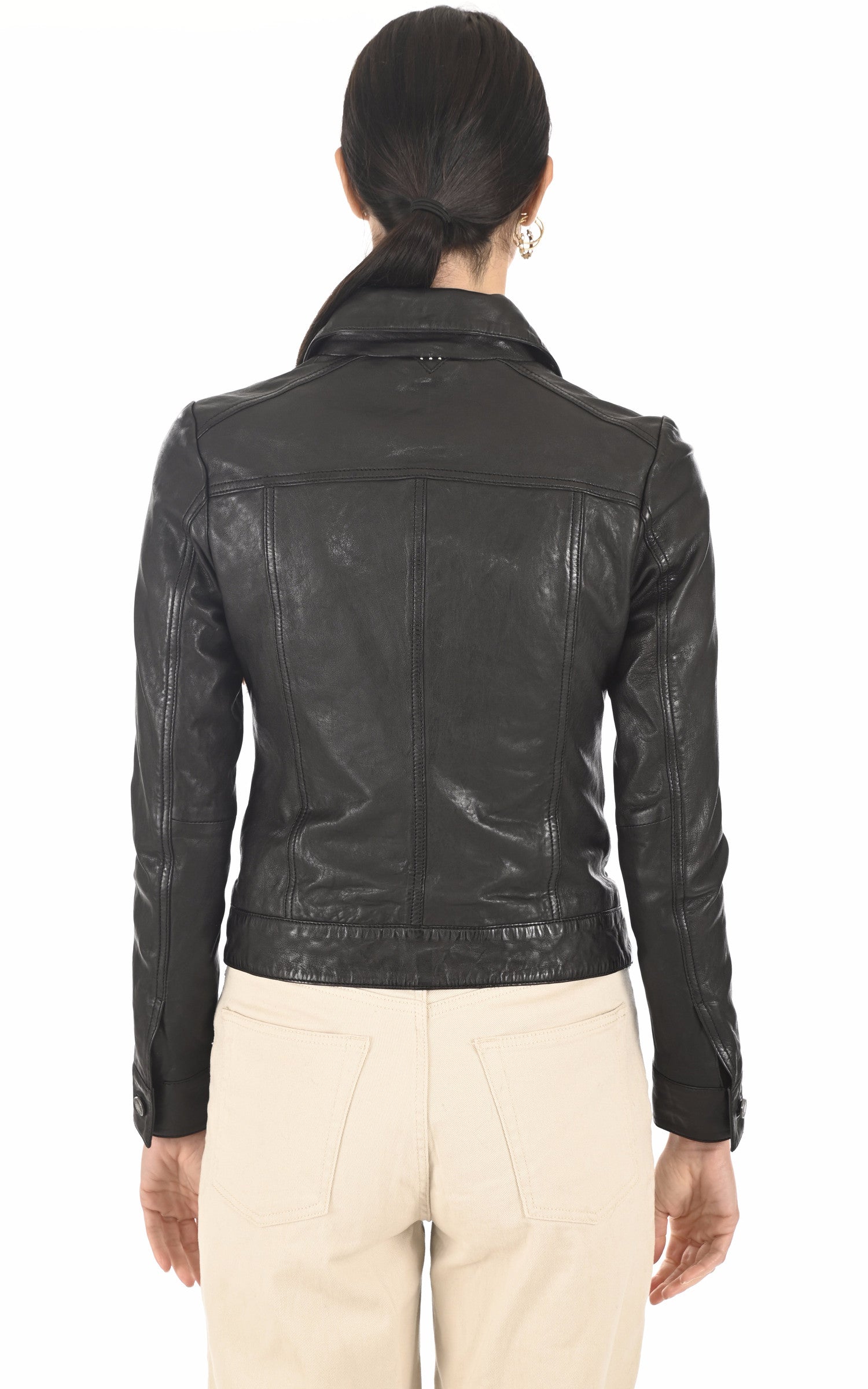 A "JANILA 101971" Noir Rose Garden Blouson Femme back photo