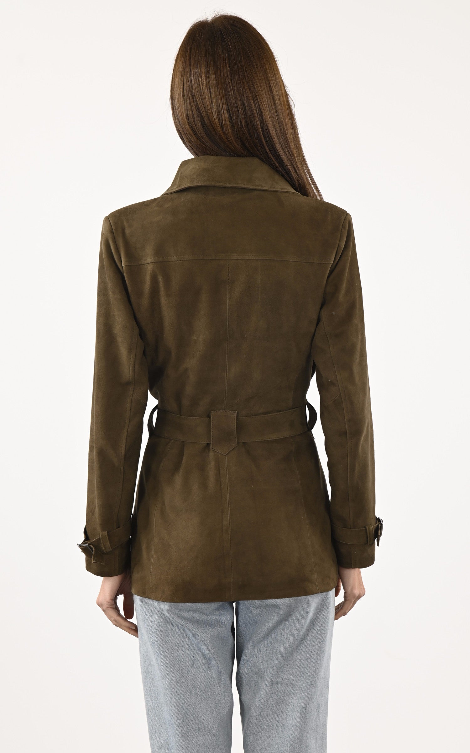 A "ELLA GRIFFES FF" Tabac La Canadienne Trench Femme back photo 3