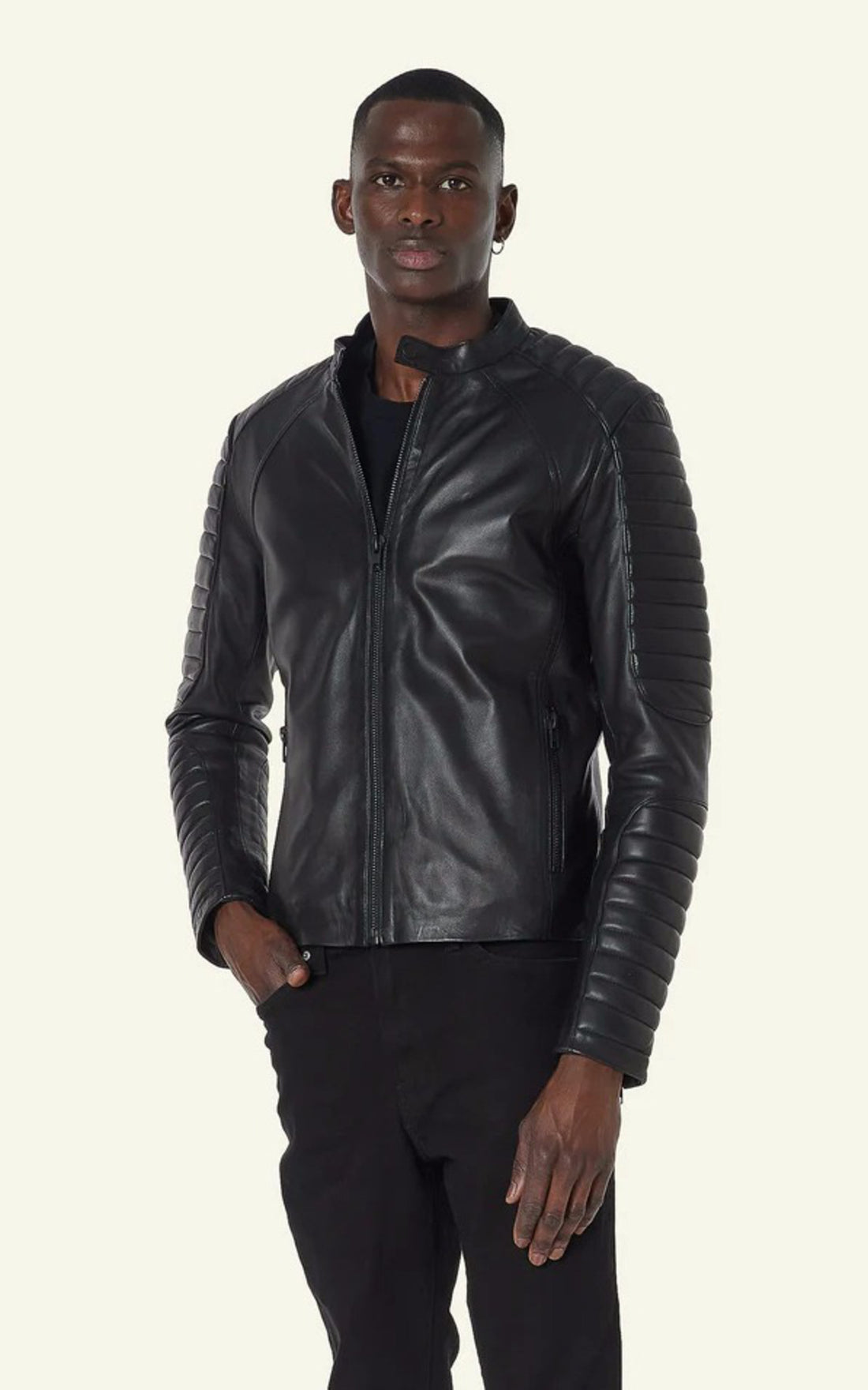 A "LEMAN" Noir Serge Pariente Blouson Homme opened photo