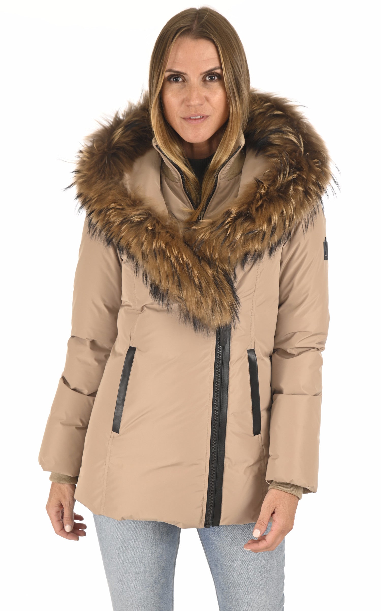 A "ADALI-F" Camel Mackage 3/4 Doudoune Femme opened photo