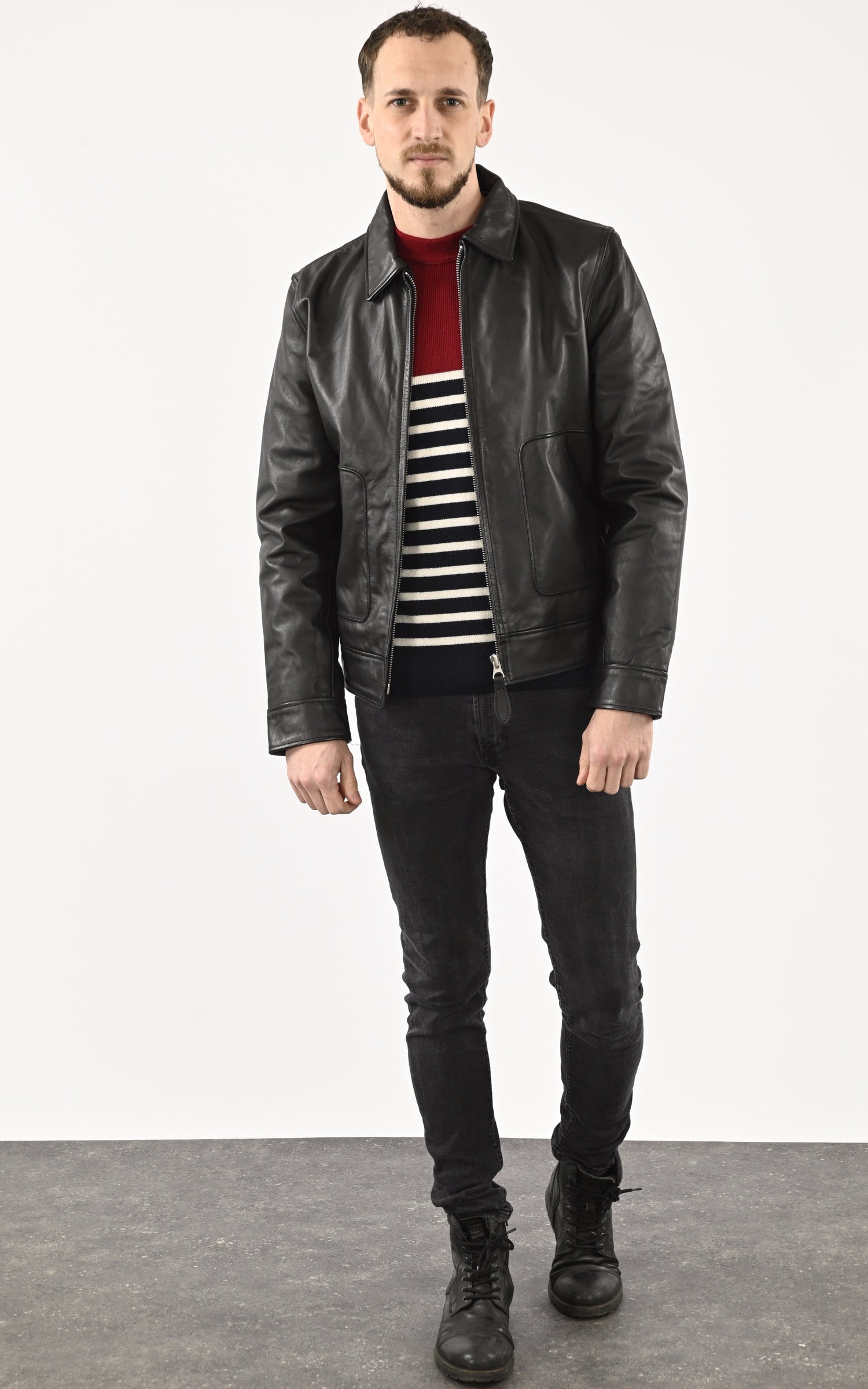 A "LC IDAHO 2" Noir Schott Blouson Homme opened photo