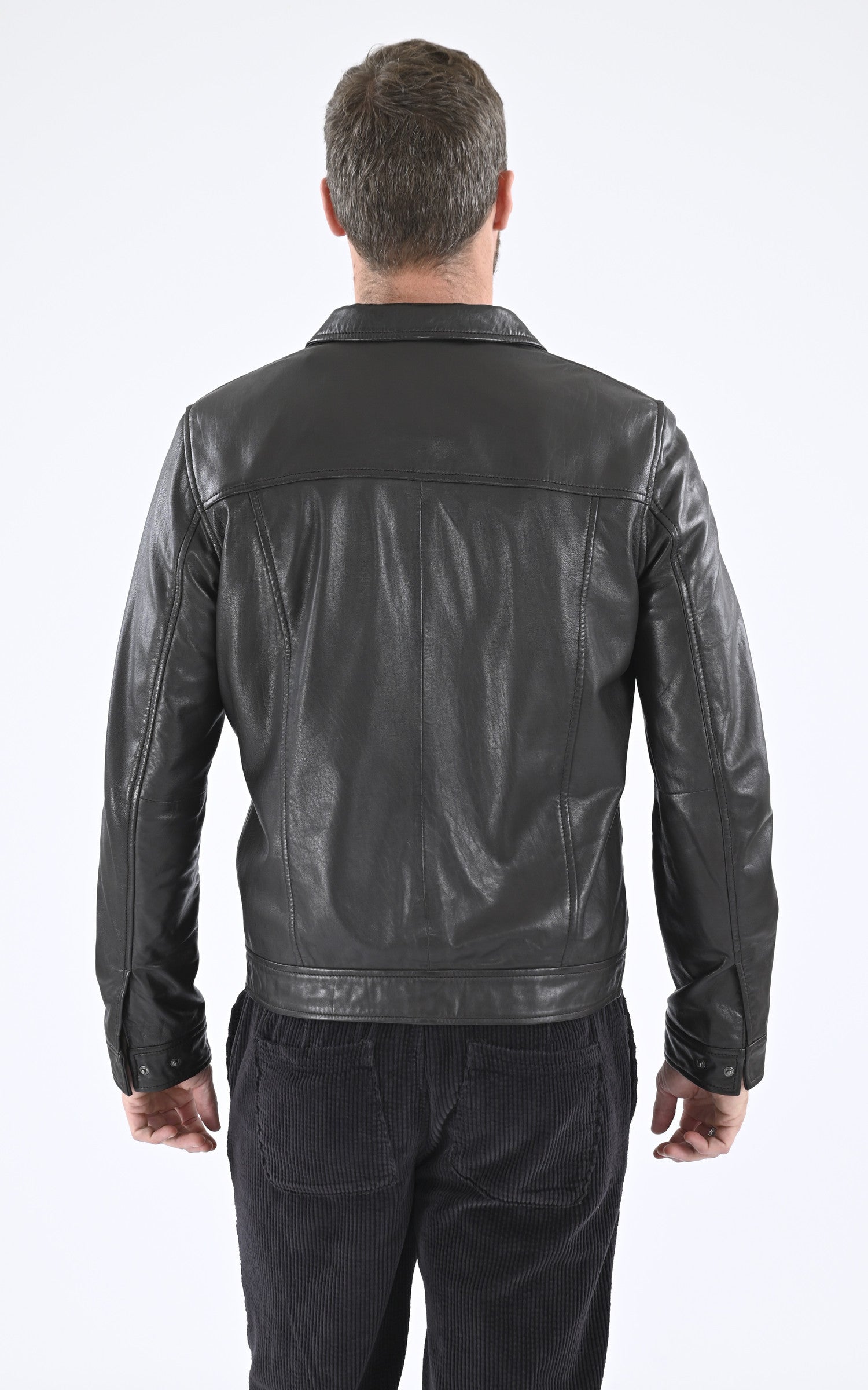 A "TYSON" Marron Serge Pariente Blouson Homme back photo