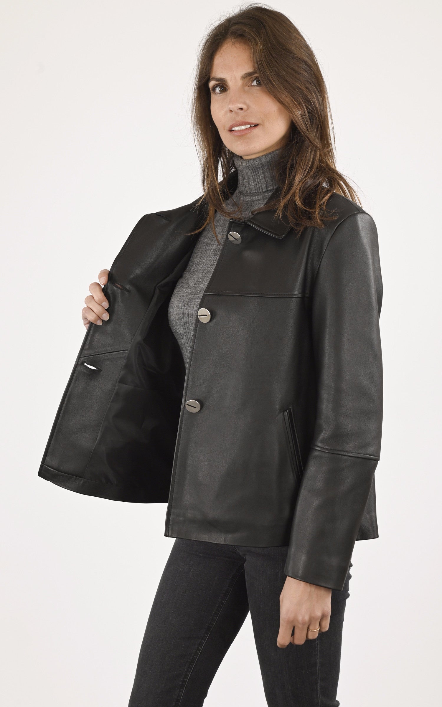 A "SOLINA FF" Noir La Canadienne Veste Femme interior photo