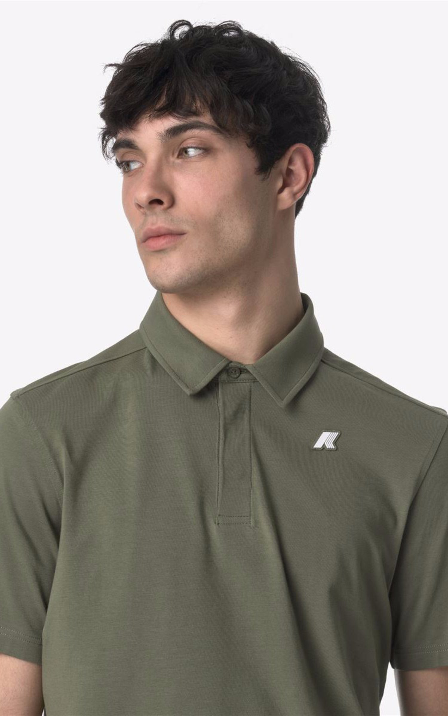 A "VINCELLE K61419W" Vert K-Way Polo Homme back photo