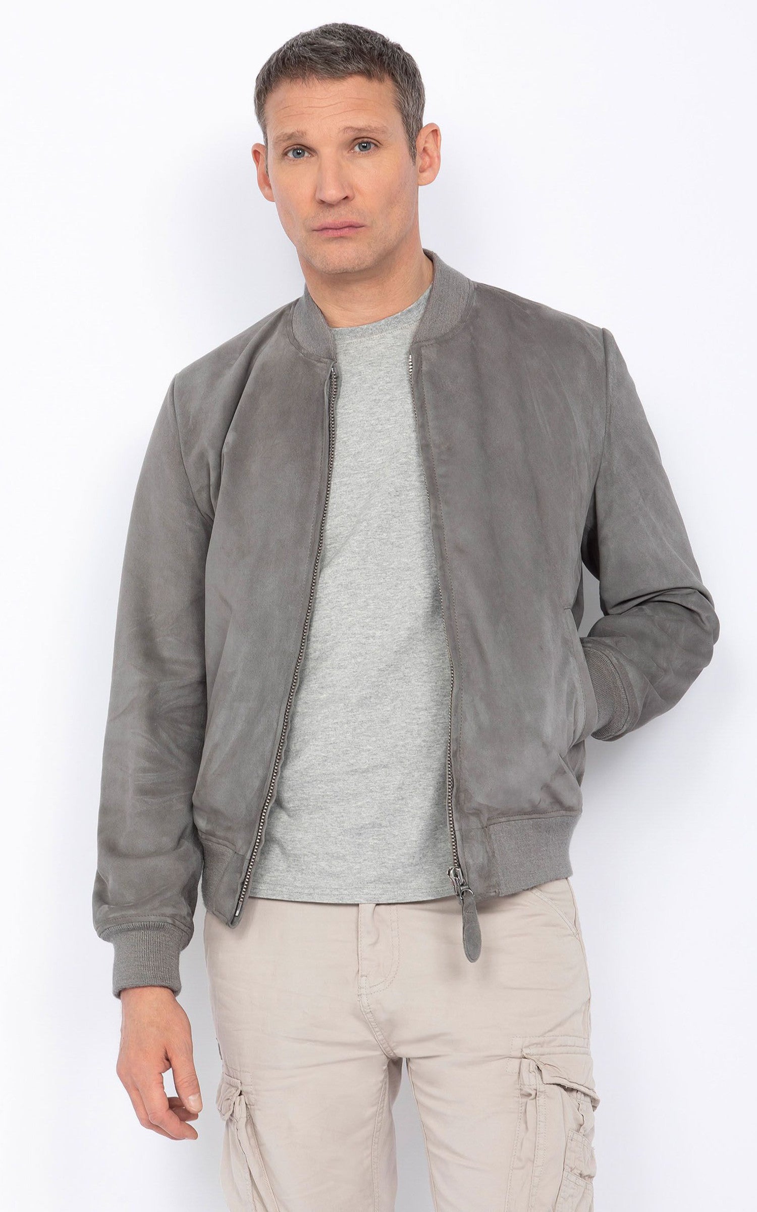 A "LC300" Gris Schott Blouson Homme closed photo
