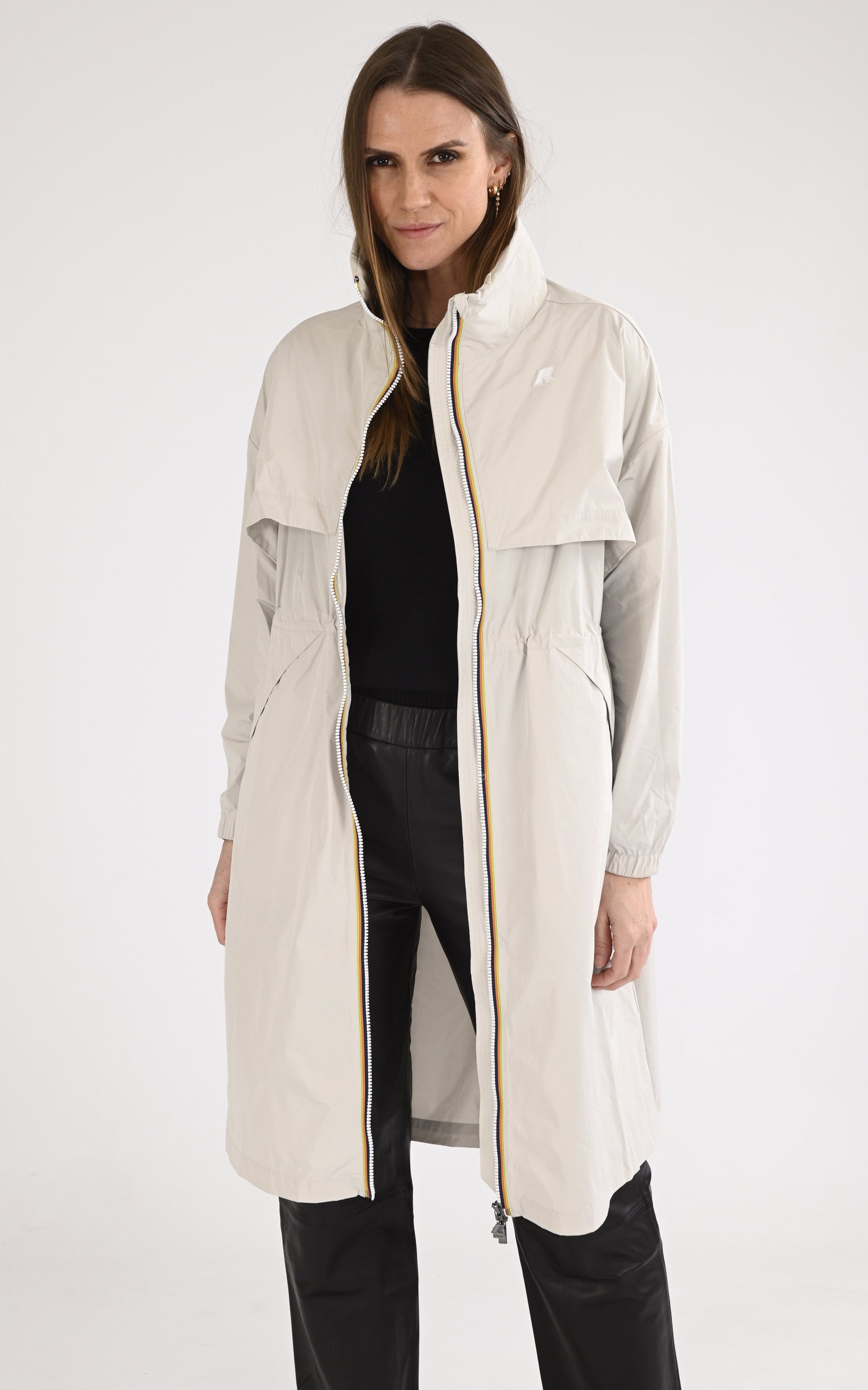 A "AUBE K8132NW" Beige K-Way Manteau Femme closed photo