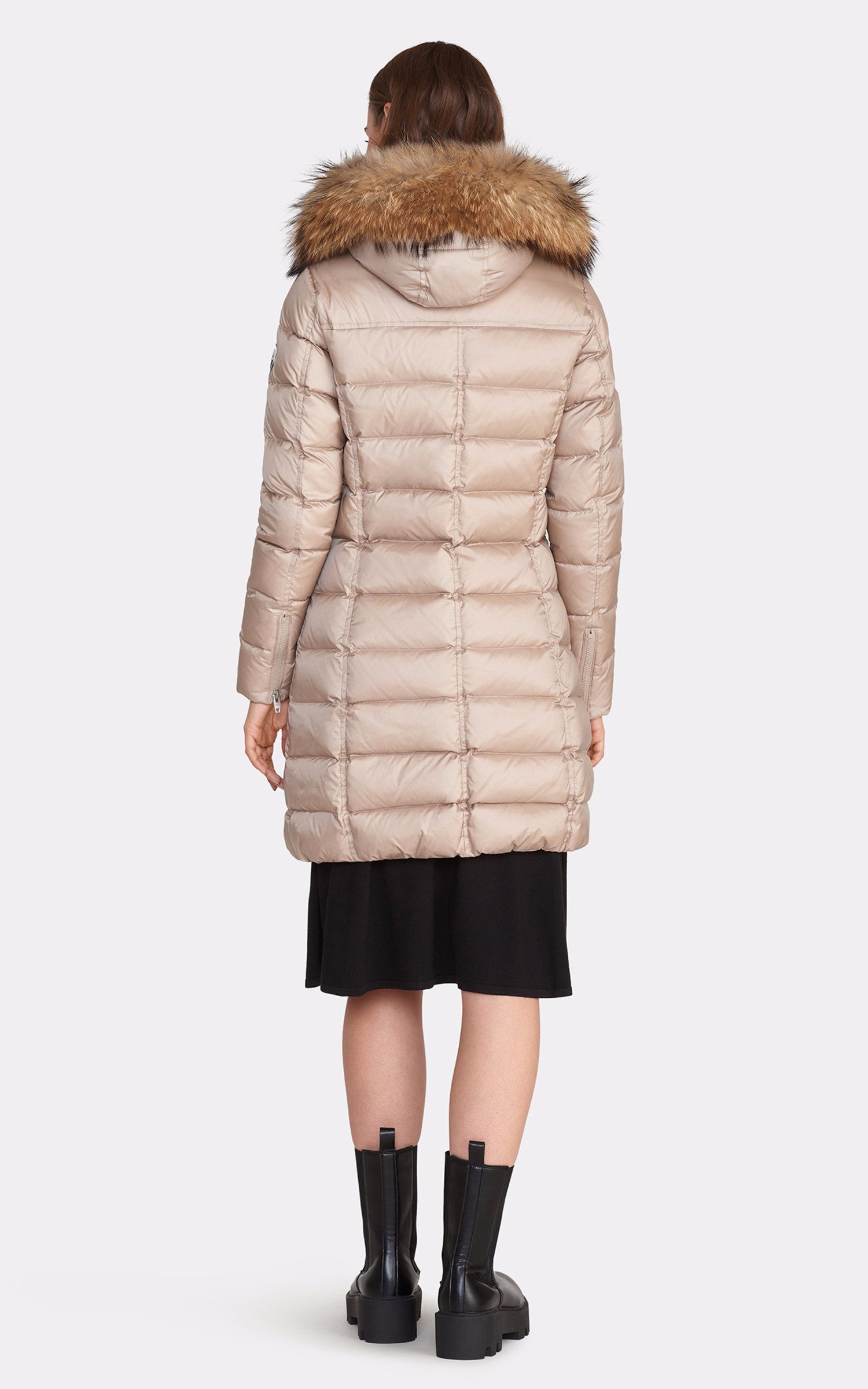 A "JOYCE COAT 22567-3021" Beige Rock and Blue 3/4 Doudoune Femme back photo 4