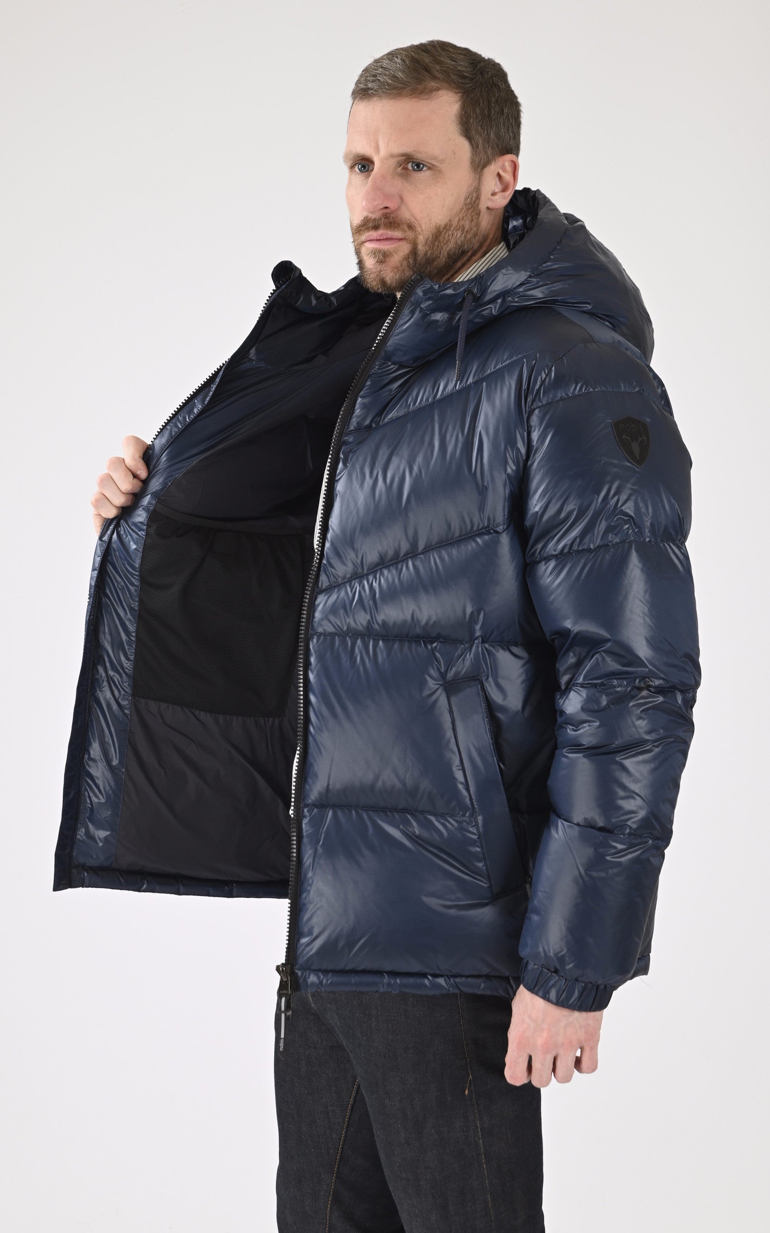 A "DYNA" Bleu Nobis Bl Doudoune Homme interior photo 3