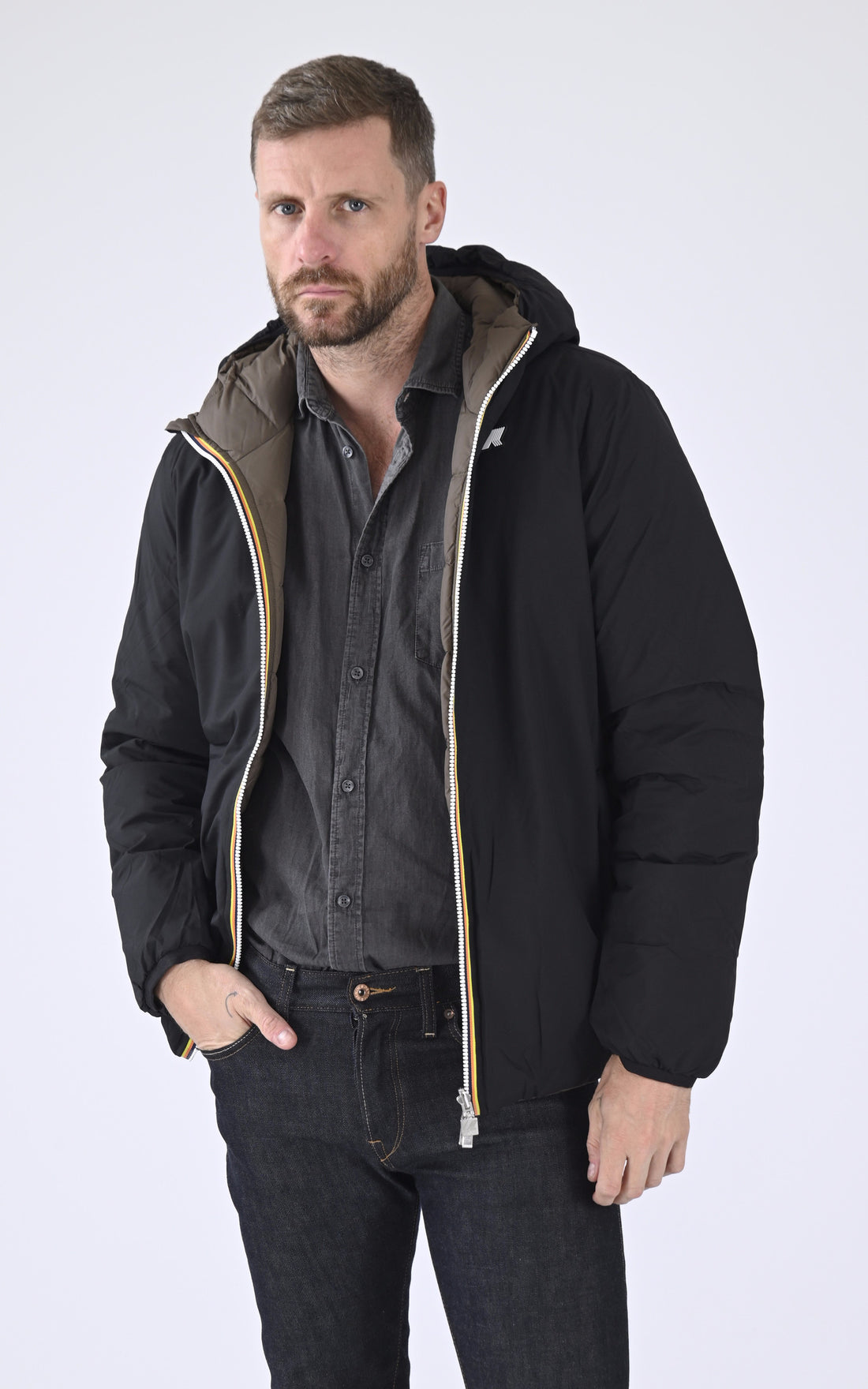 A "JACK ST THERMO DO K8127WW" Noir K-Way Bl Doudoune Homme closed photo