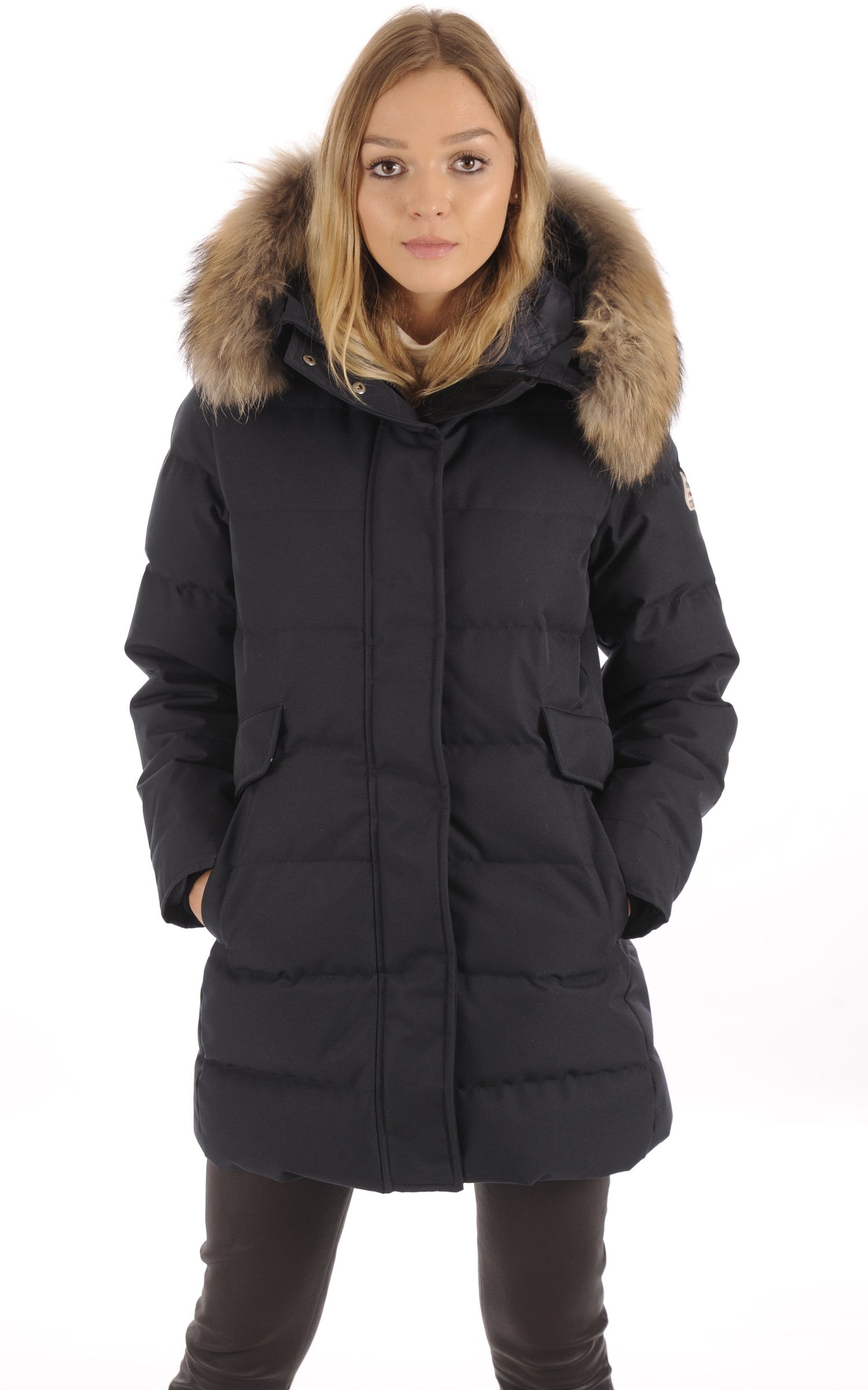 A "GRENOBLE FUR" Amiral Pyrenex 3/4 Doudoune Femme closed photo