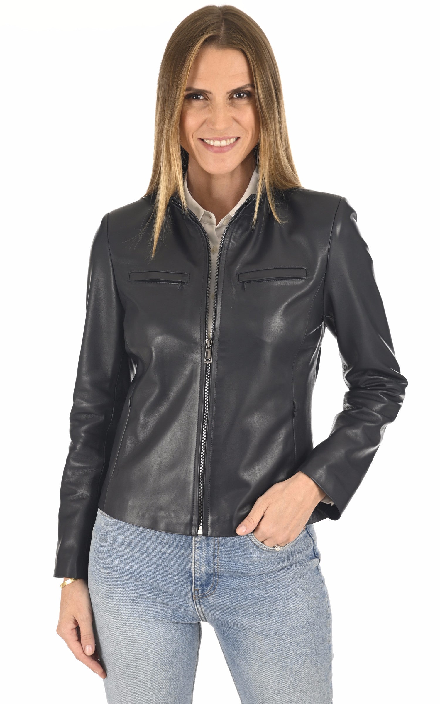 A "ANY FF" Marine La Canadienne Blouson Femme opened photo
