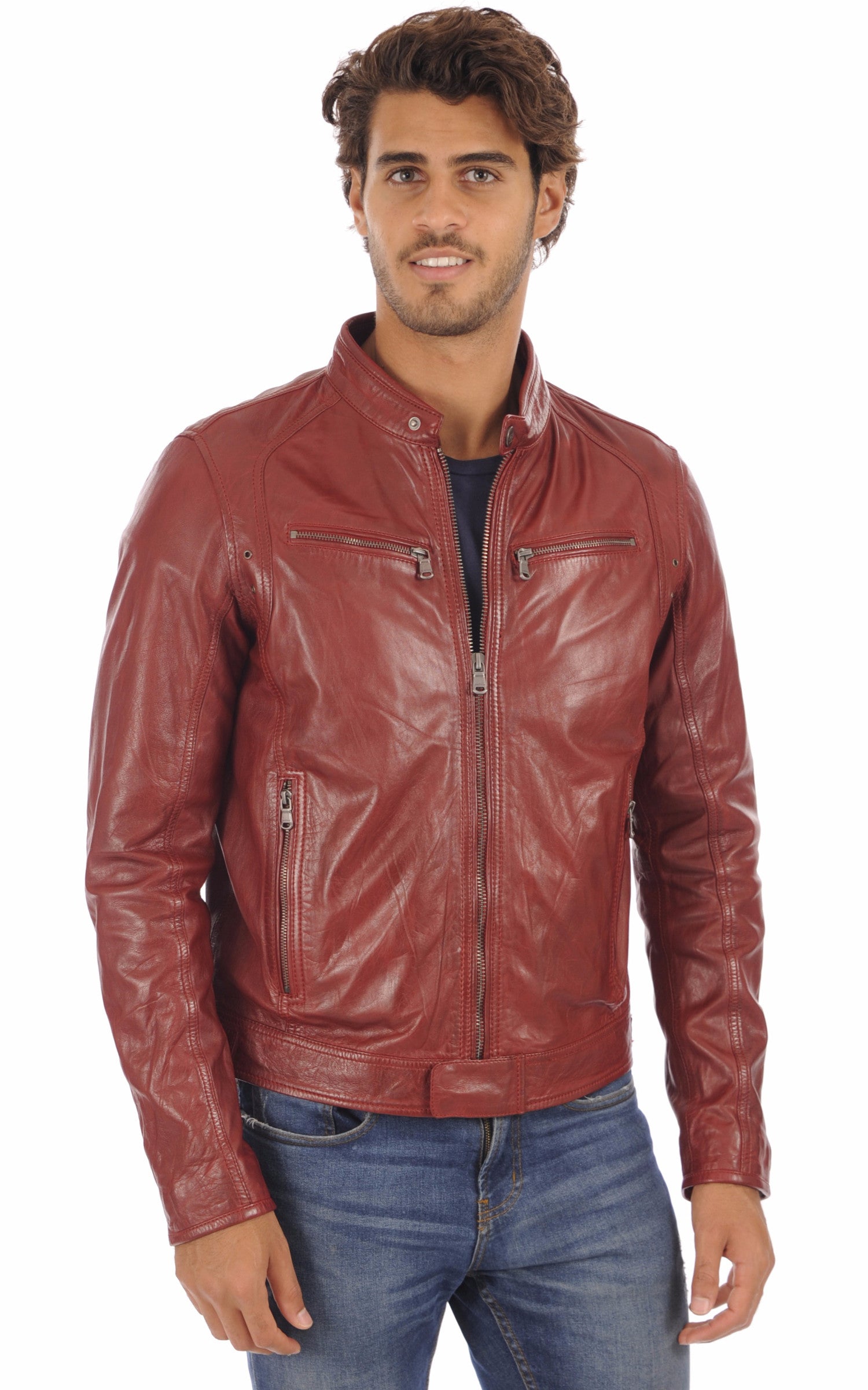 A "DUSTIN 100233" Rouge Daytona 73 Blouson Homme closed photo