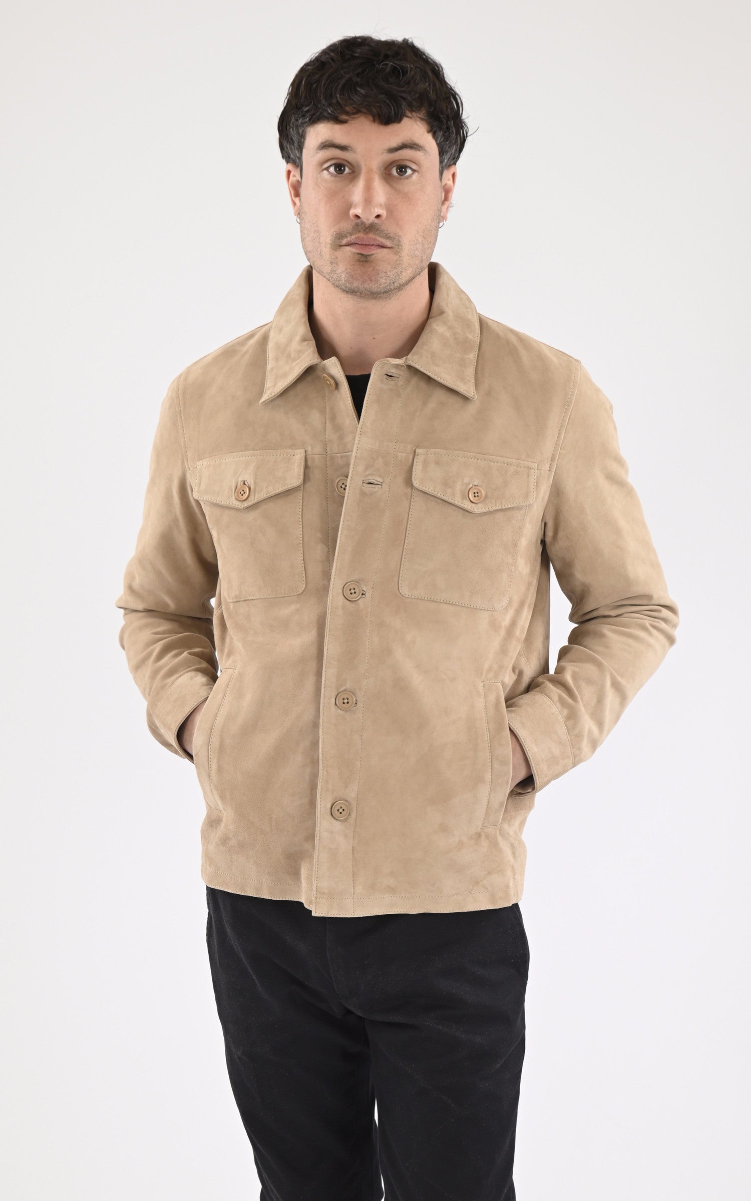 A "HOUSTON 104150" Beige Daytona 73 Chemise Homme closed photo