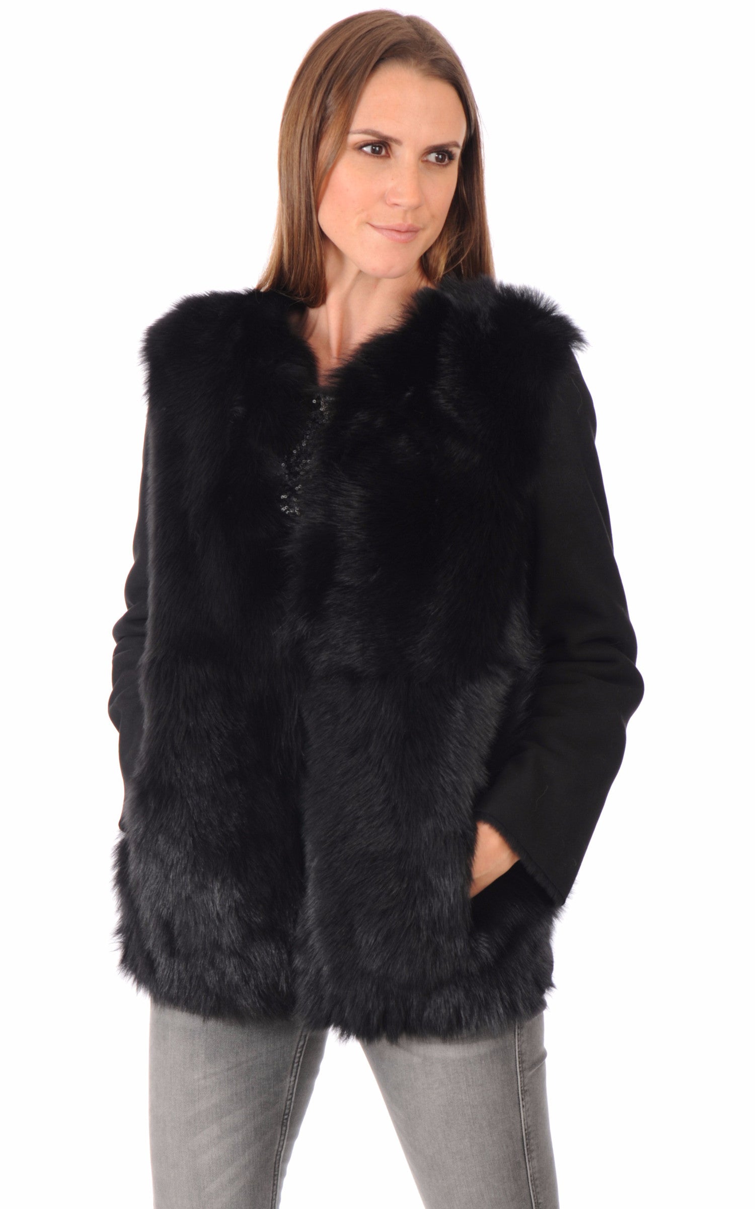 A "LEONIE" Noir JS Vassal Veste Femme closed photo 2