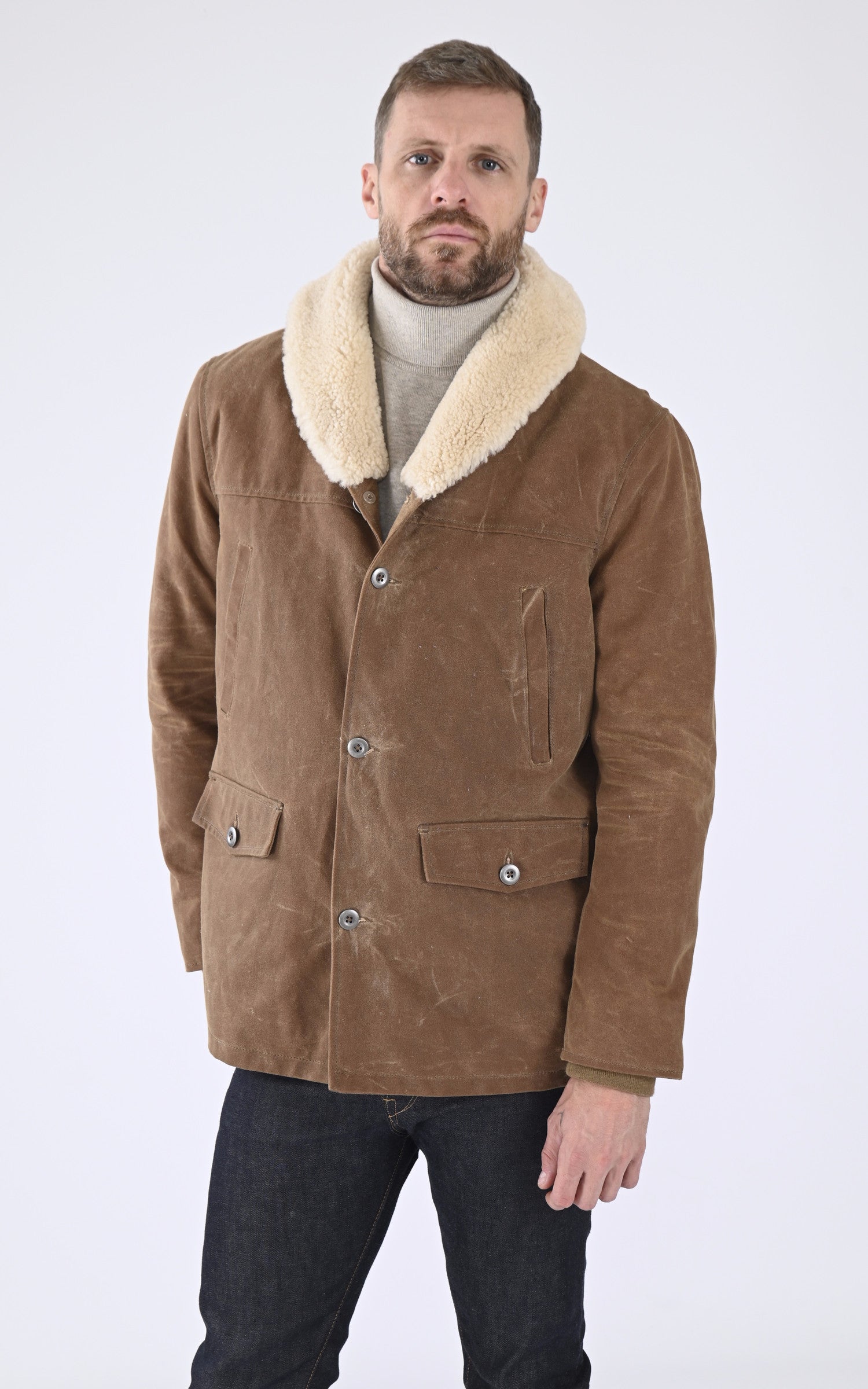 A "LINCOLN 103982" Camel Iron&Resin Veste Homme closed photo