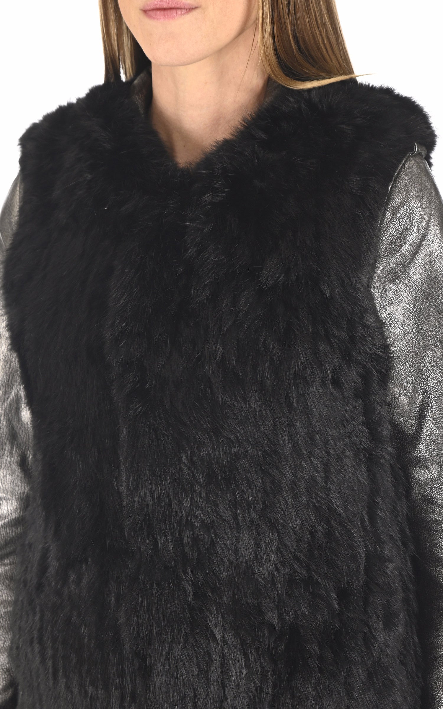 A "GILET 70" Noir La Canadienne Veste Femme details photo 5