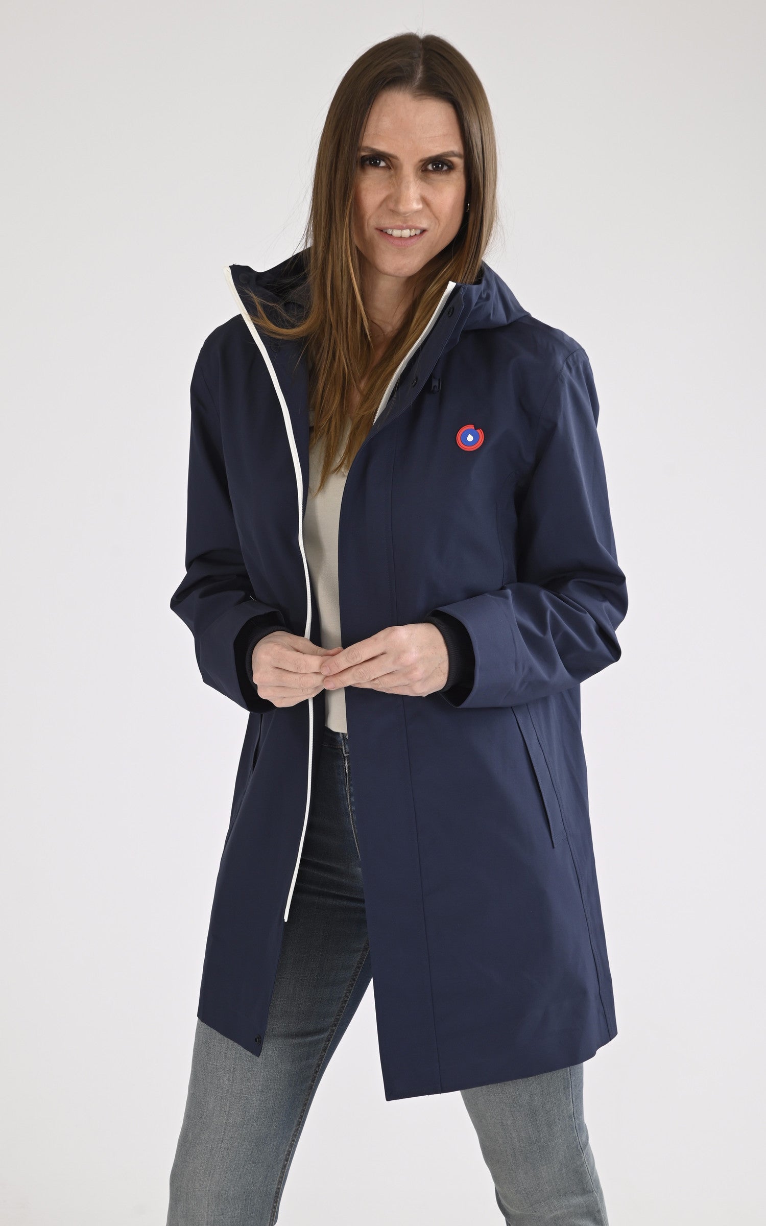 A "BEAUBOURG 24021" Bleu Marine Flotte 3/4 Mixte closed photo 2