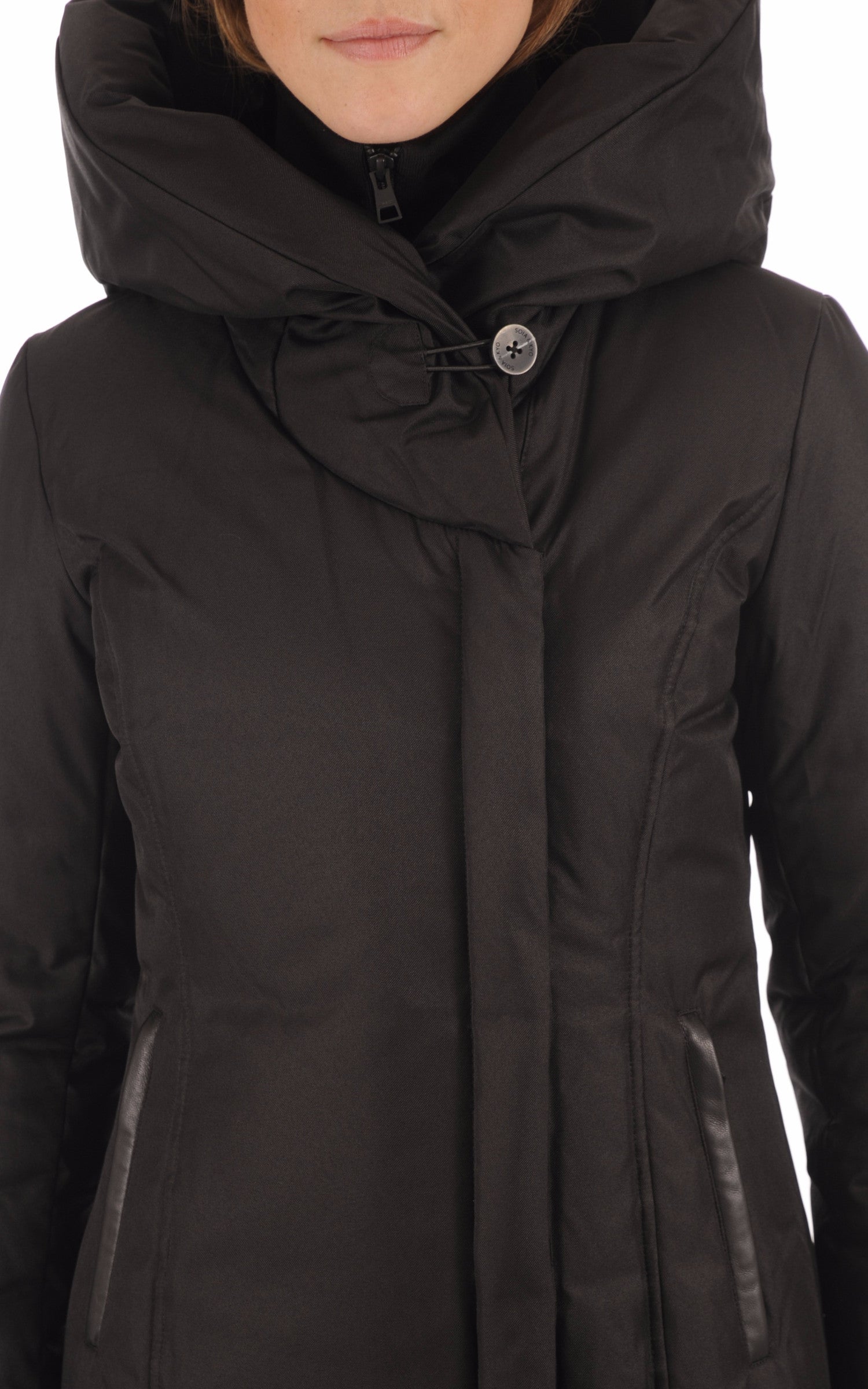 A "CAMELIA-C" Noir Soia & Kyo 3/4 Doudoune Femme details photo 5