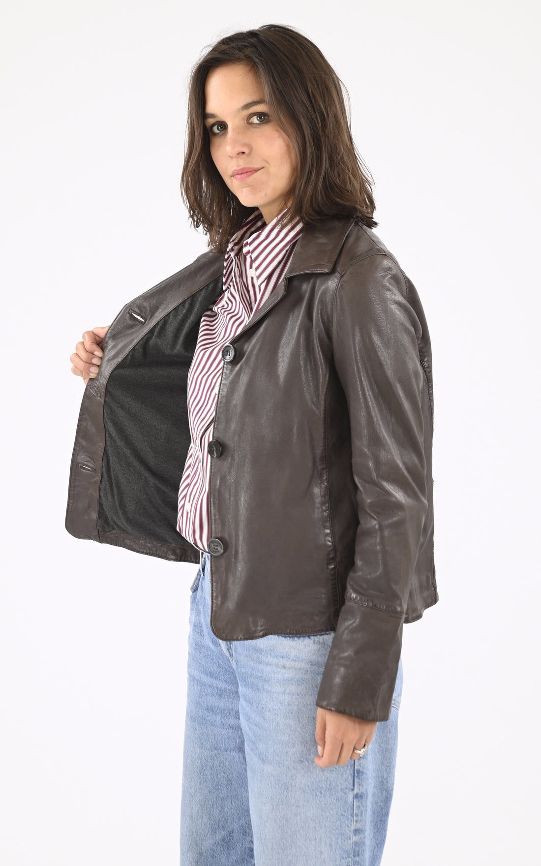 A "LEXIA 64966" Marron Oakwood Veste Femme opened photo
