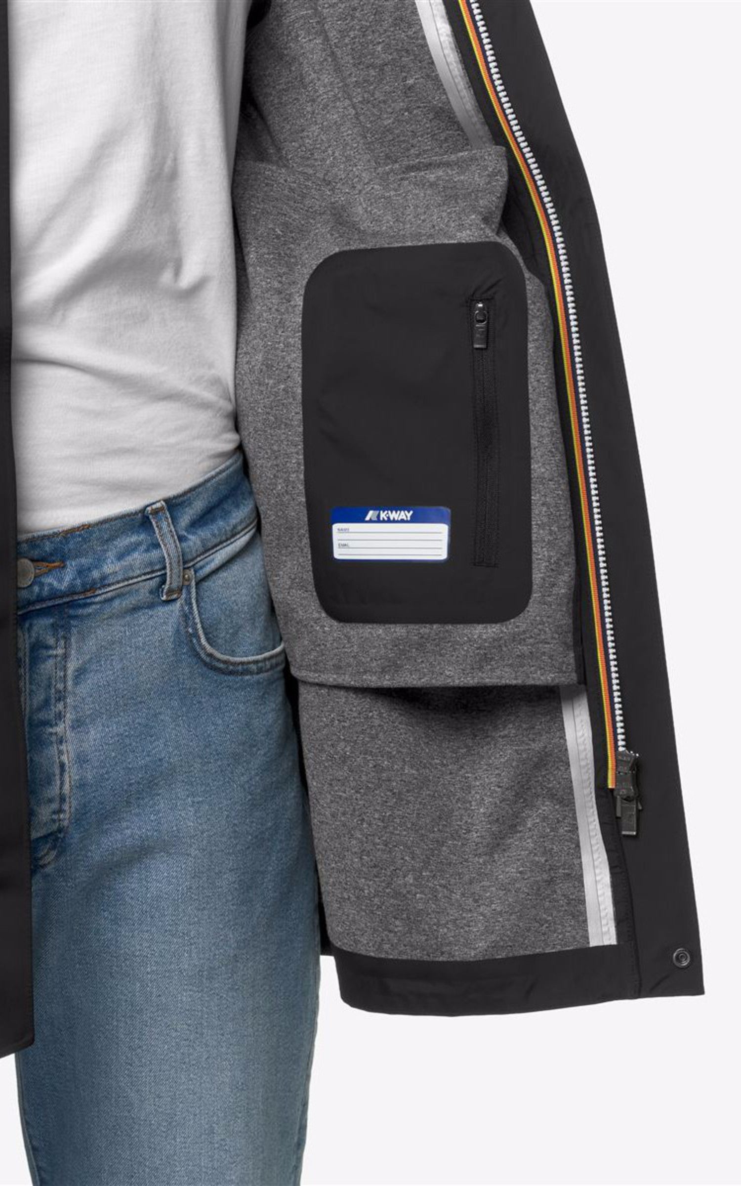 A "TOMMY BONDED K5126SW" Noir K-Way Veste Homme details photo 5