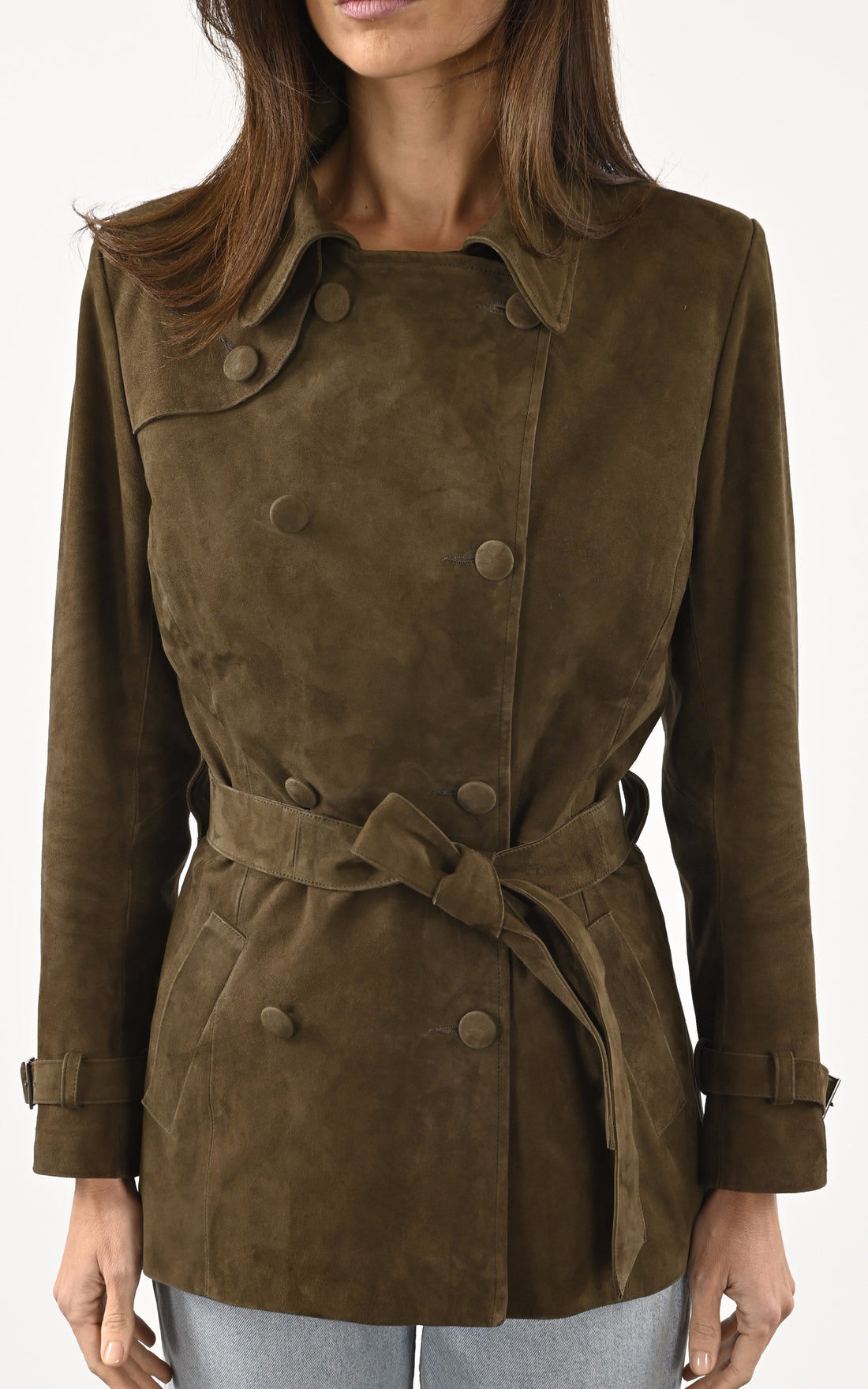 A "ELLA GRIFFES FF" Tabac La Canadienne Trench Femme closed photo