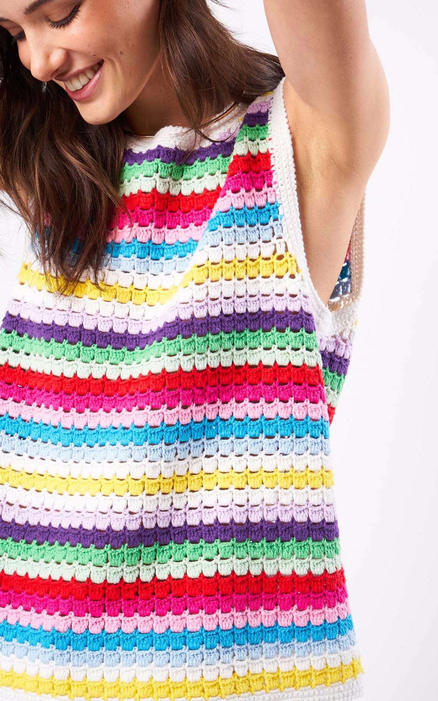 A "DAMAS" Multi Les Tricots de Léa debardeur Femme back photo